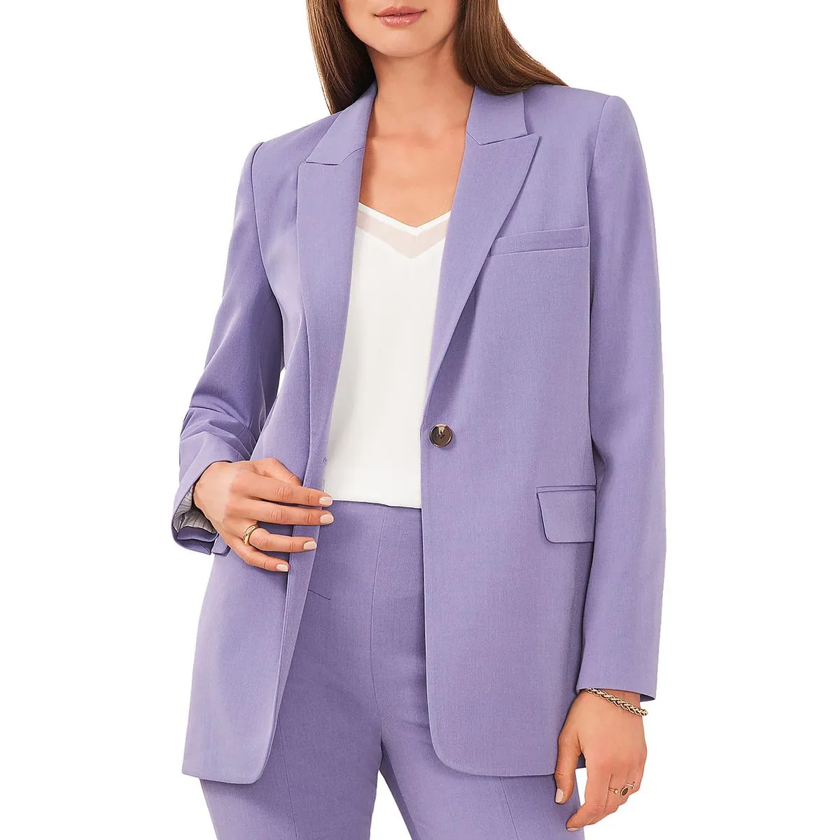 1.State Womens Suit Separate Office One-Button Blazer