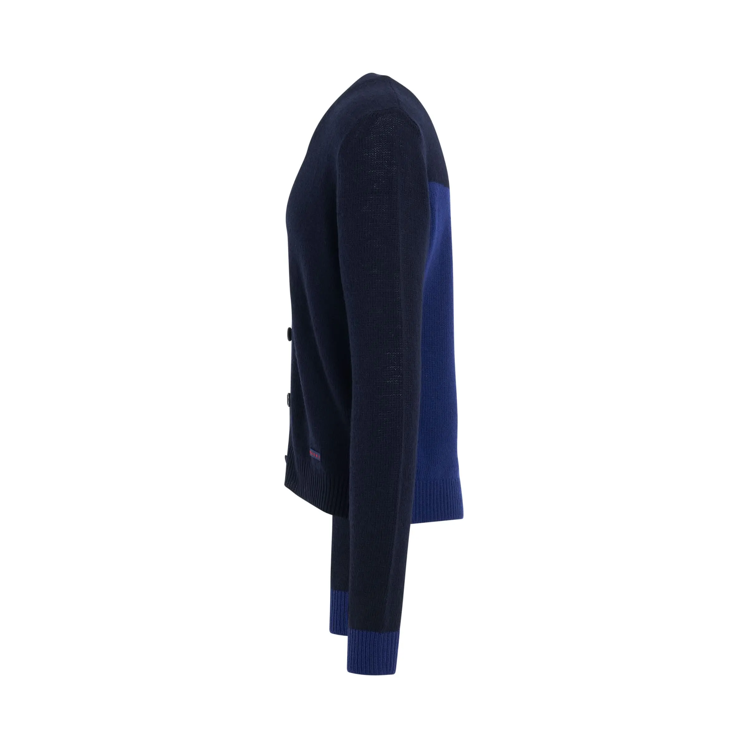 5 Button Knit Cardigan in Ultramarine