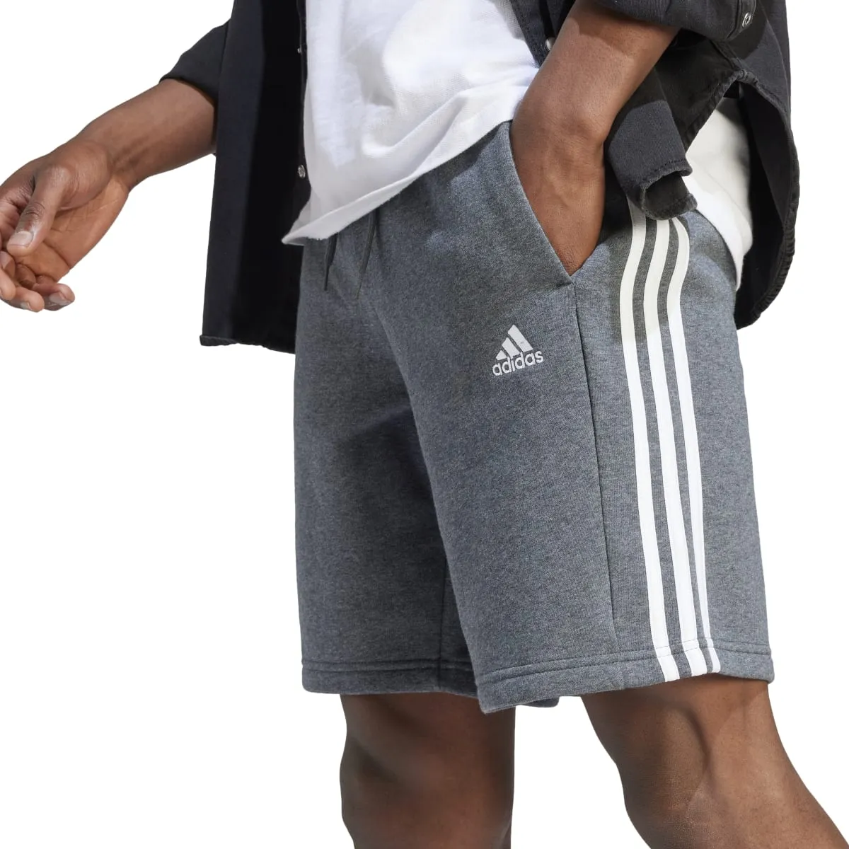 adidas Men's 3-Stripes Fleece Shorts