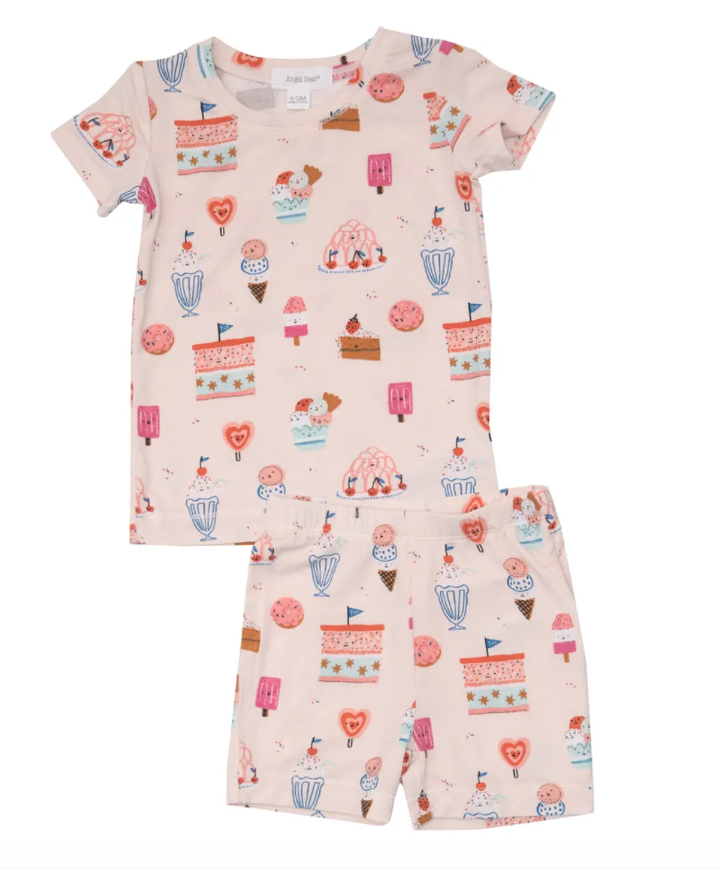 Angel Dear Kids Loungewear Pajamas Short Set in Hooray for Ice Cream