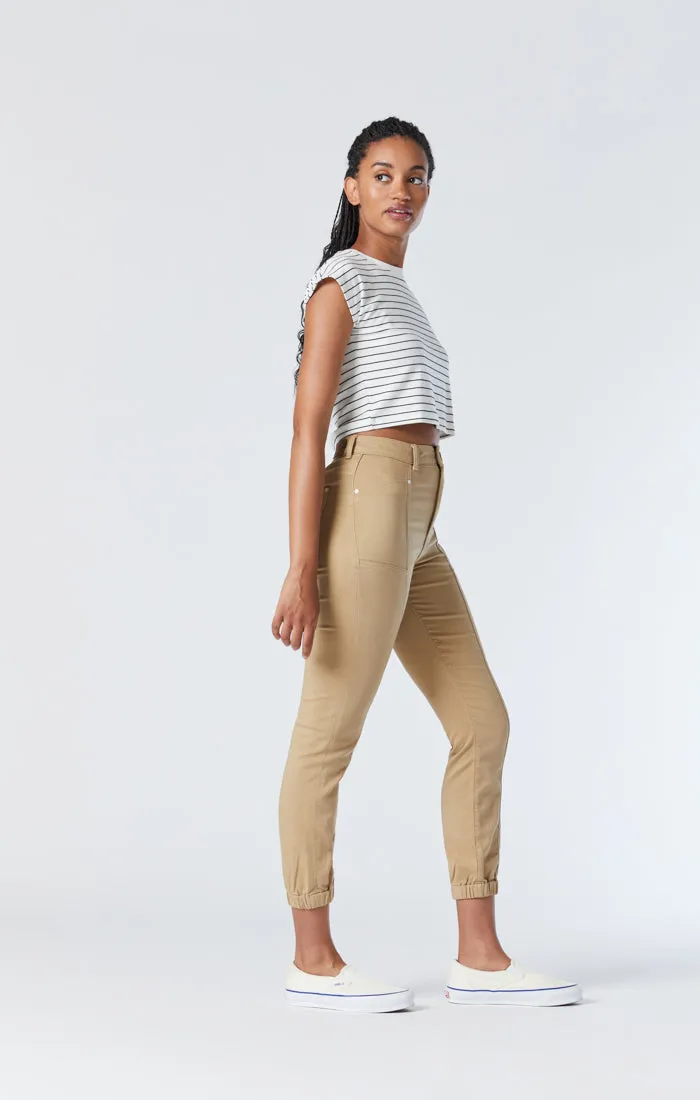 ANNA SLIM JOGGER IN CORNSTALK CASUAL COMFORT