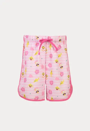 Baby Shark Printed Elasticated Drawstring Shorts