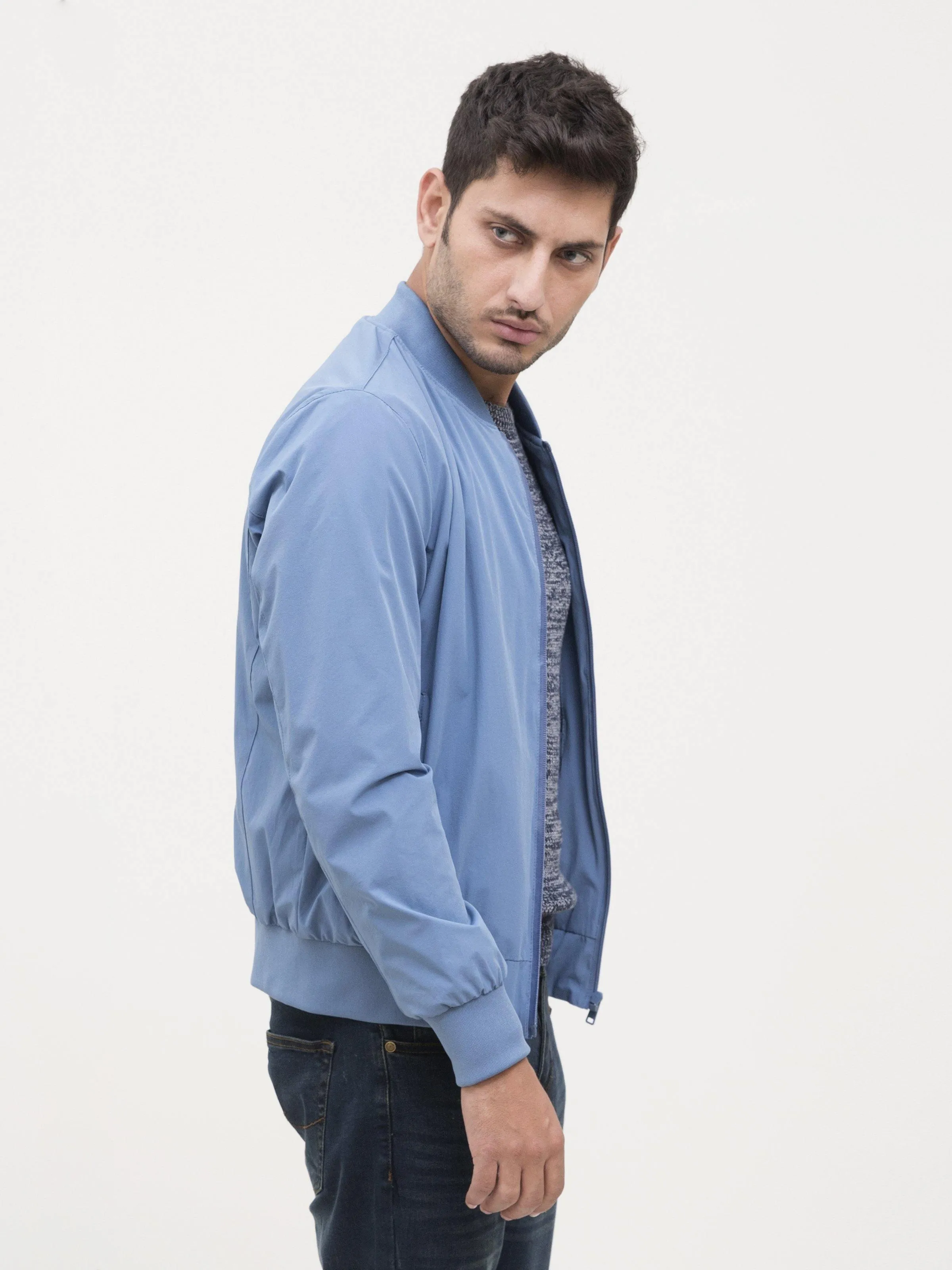 BOMBER JACKET LIGHT BLUE