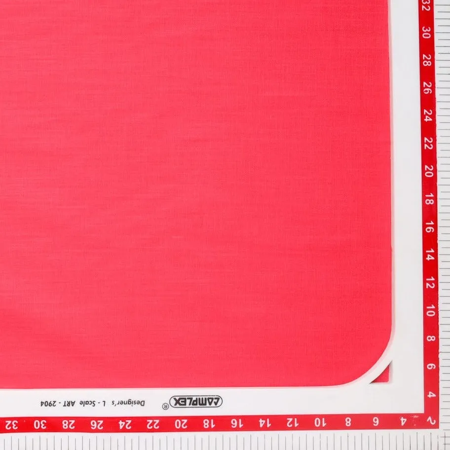 Bright Pink Solid Cotton Shirting Fabric