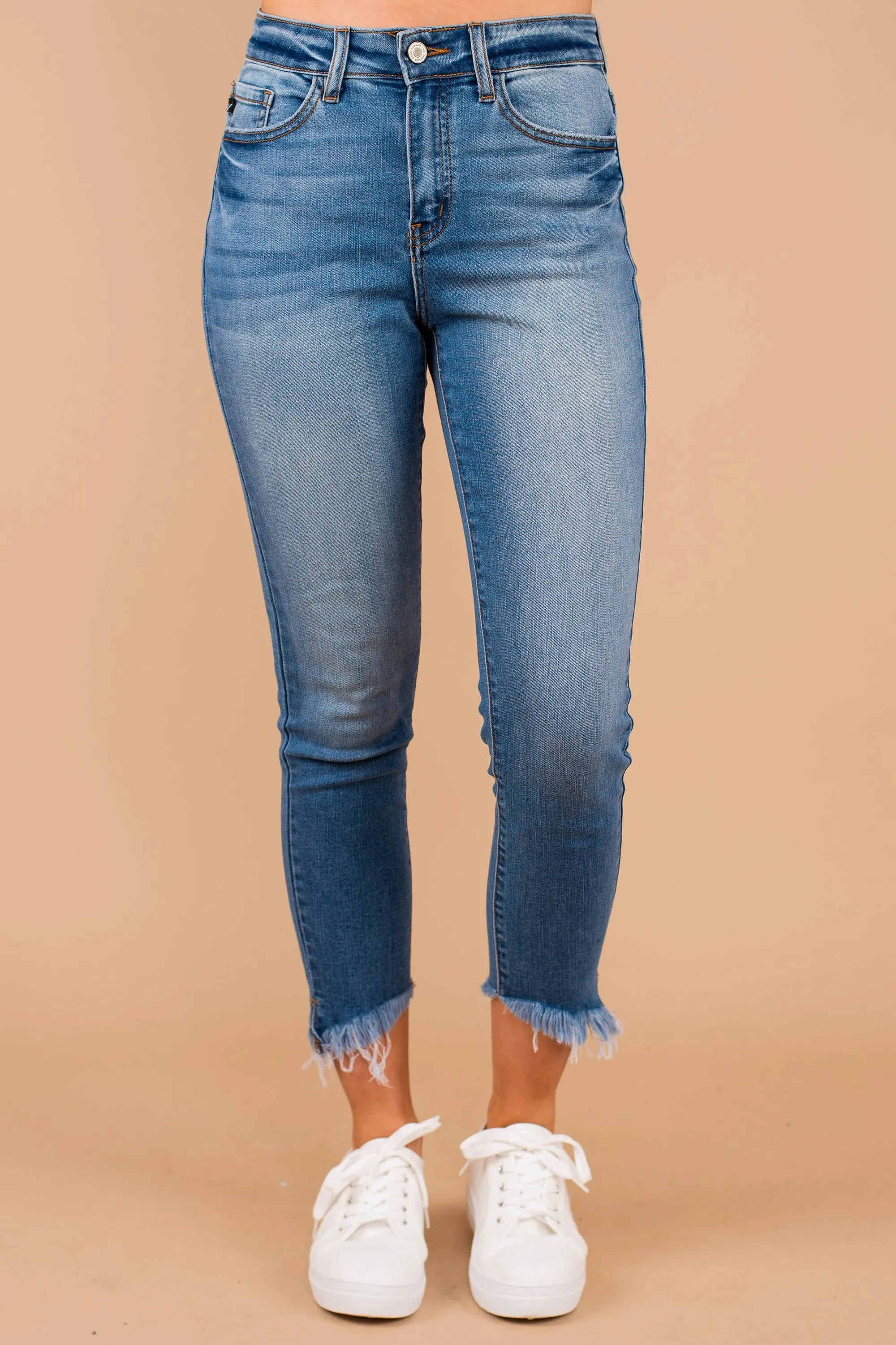 Bring You Joy Medium Wash Crop Skinny Jeans