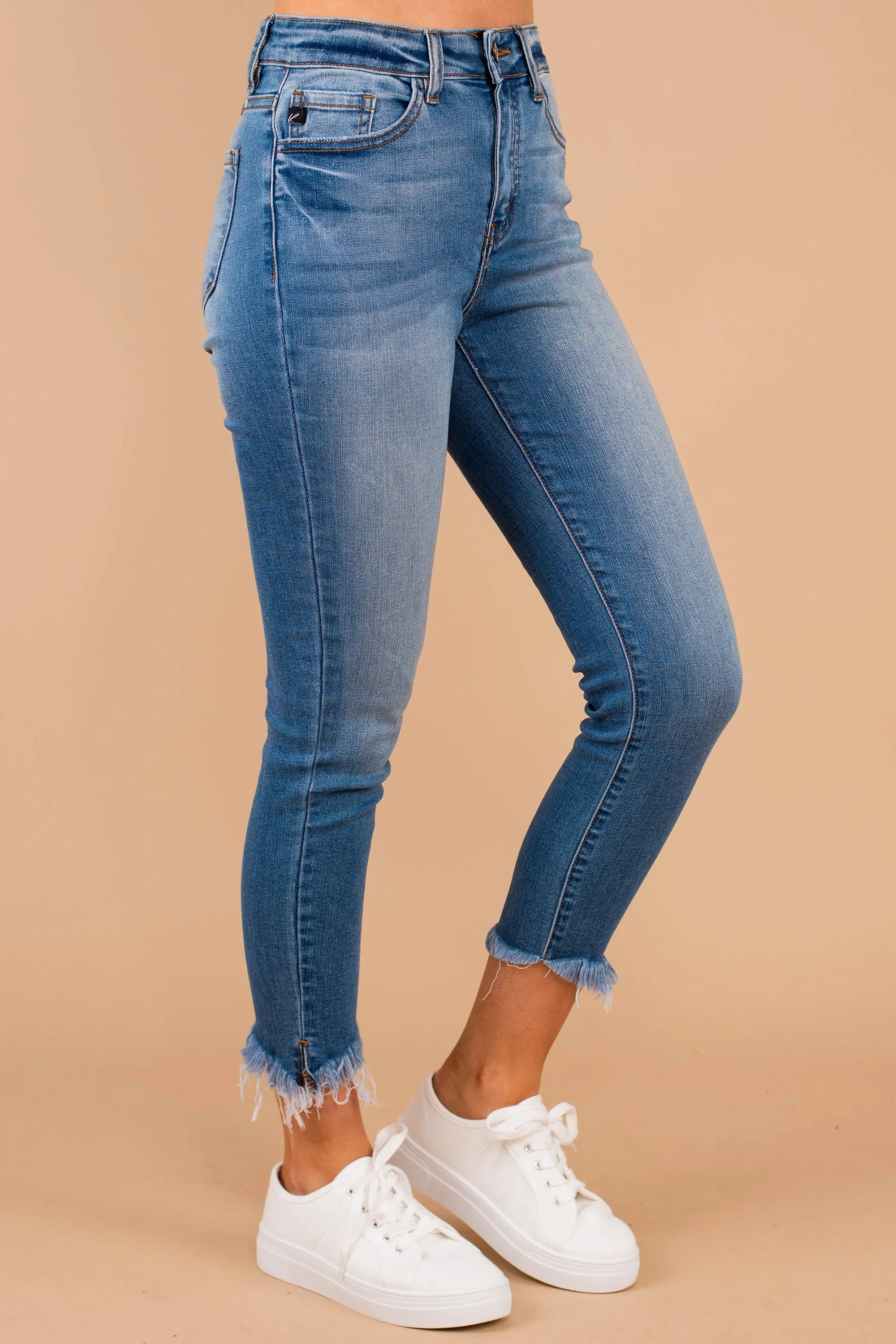 Bring You Joy Medium Wash Crop Skinny Jeans