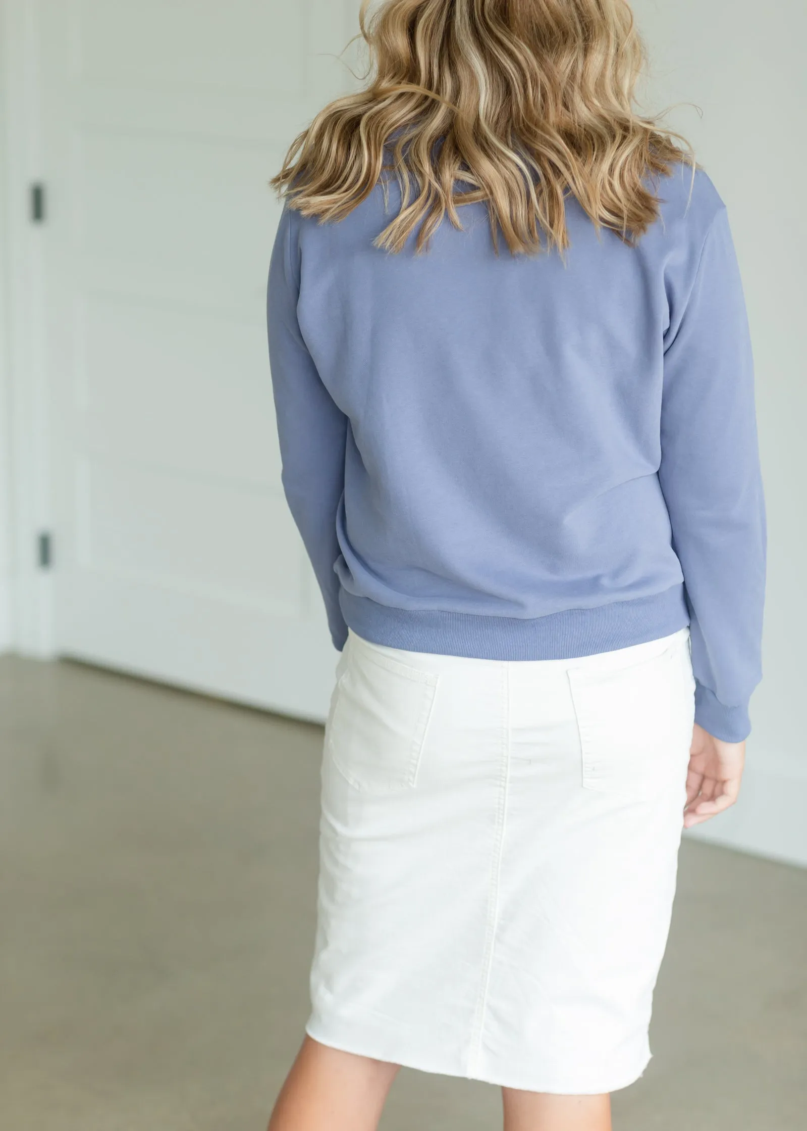 Button Neck Sweatshirt - FINAL SALE