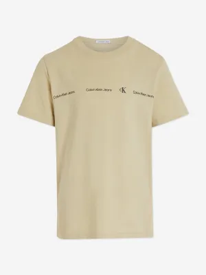 Calvin Klein Boys Minimalistic Logo T-Shirt in Green