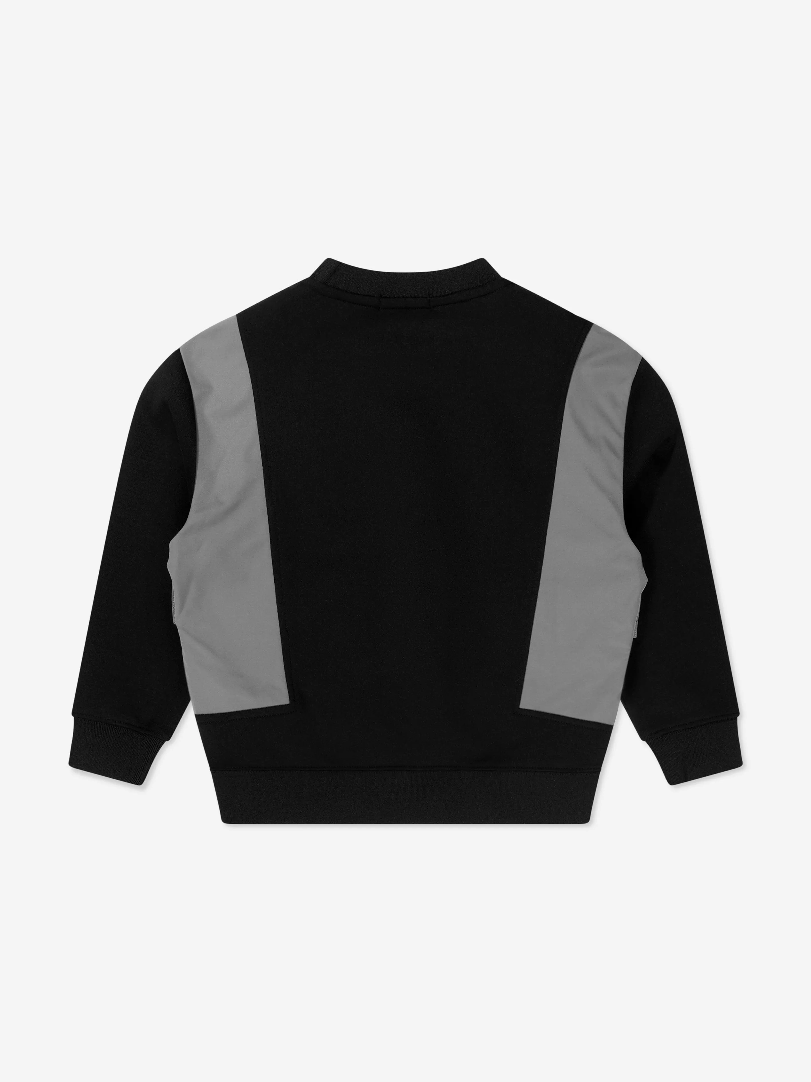 Calvin Klein Boys Mix Media Sweatshirt in Black