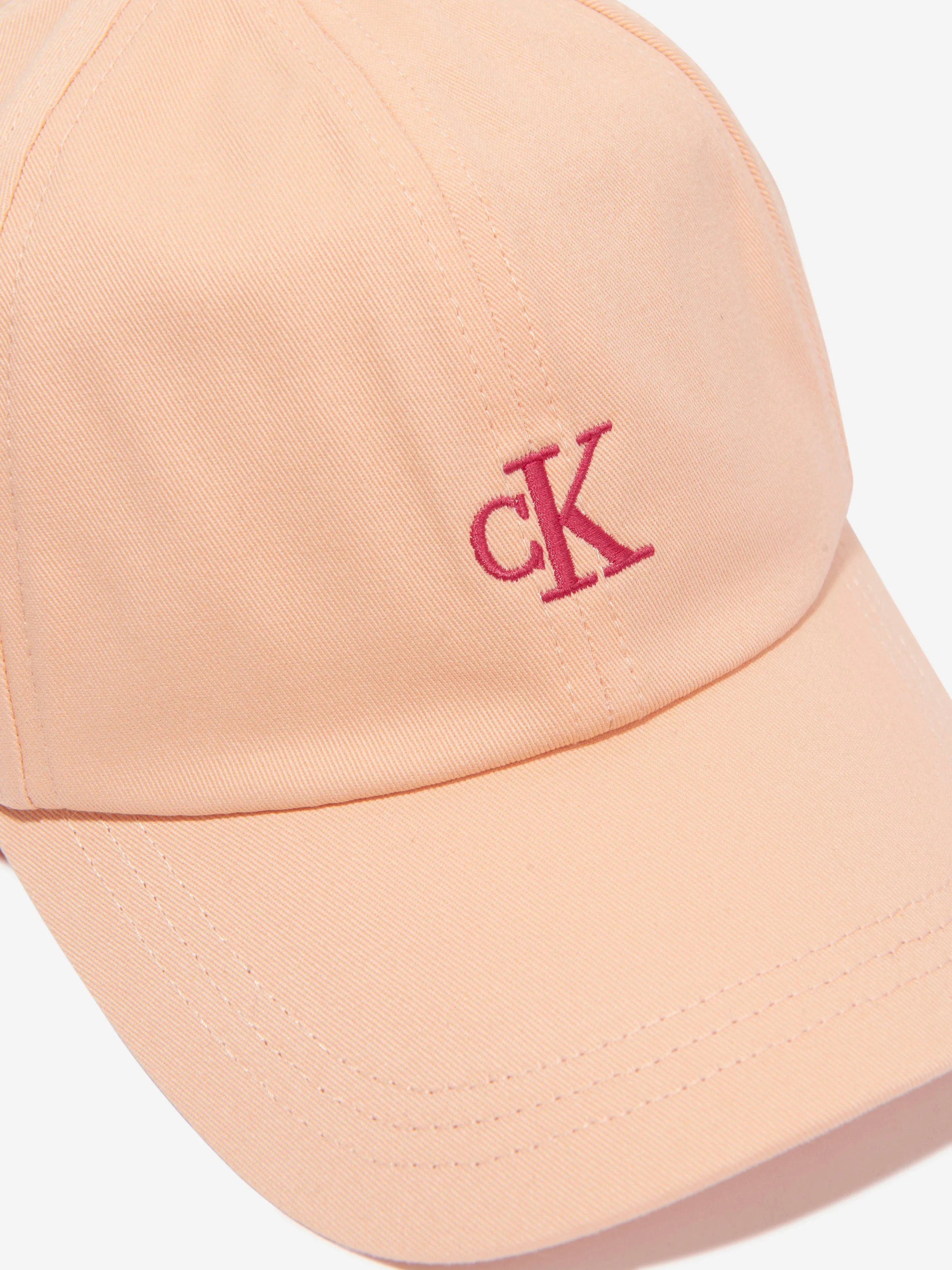 Calvin Klein Kids Monogram Baseball Cap in Peach