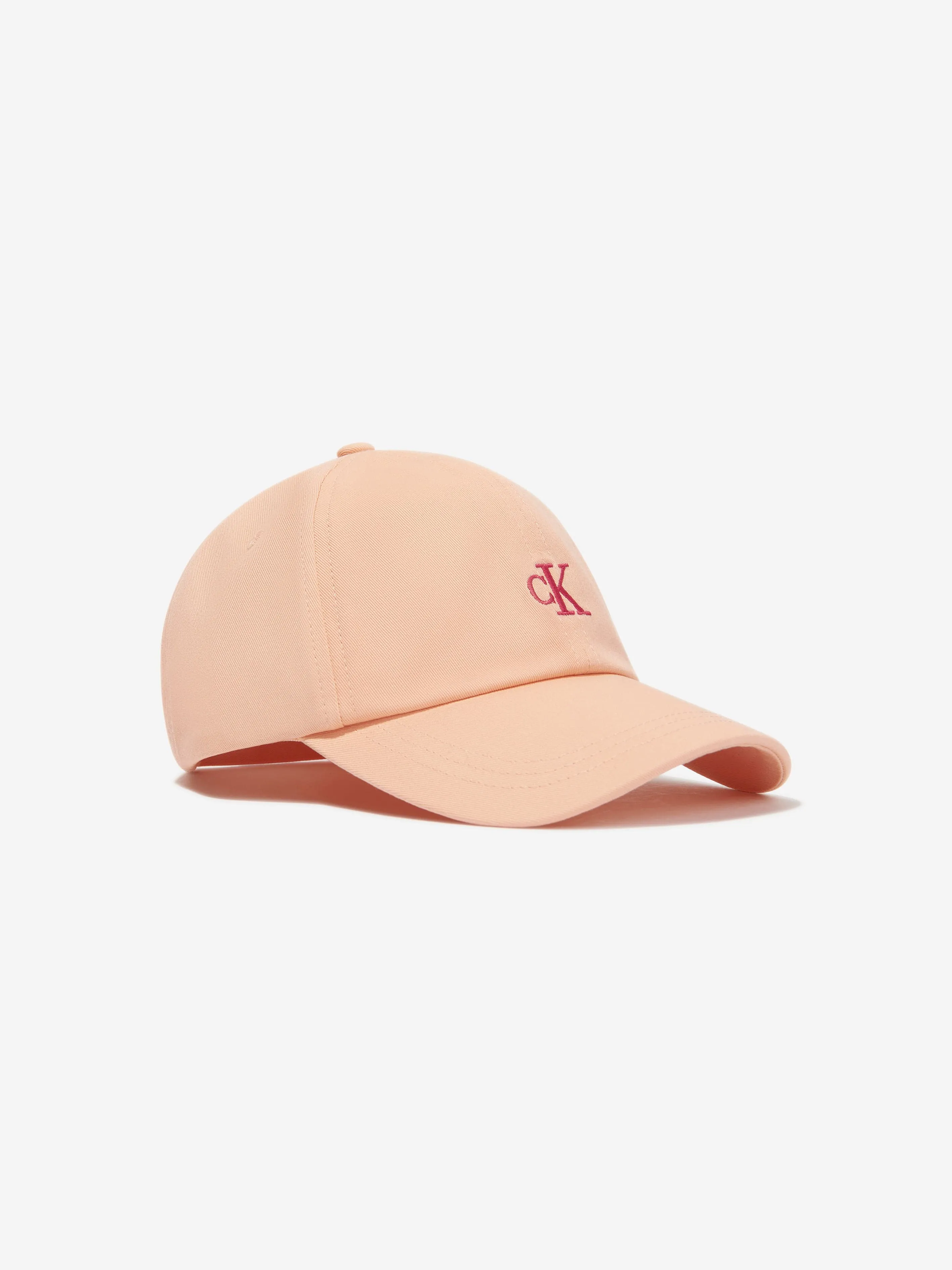 Calvin Klein Kids Monogram Baseball Cap in Peach