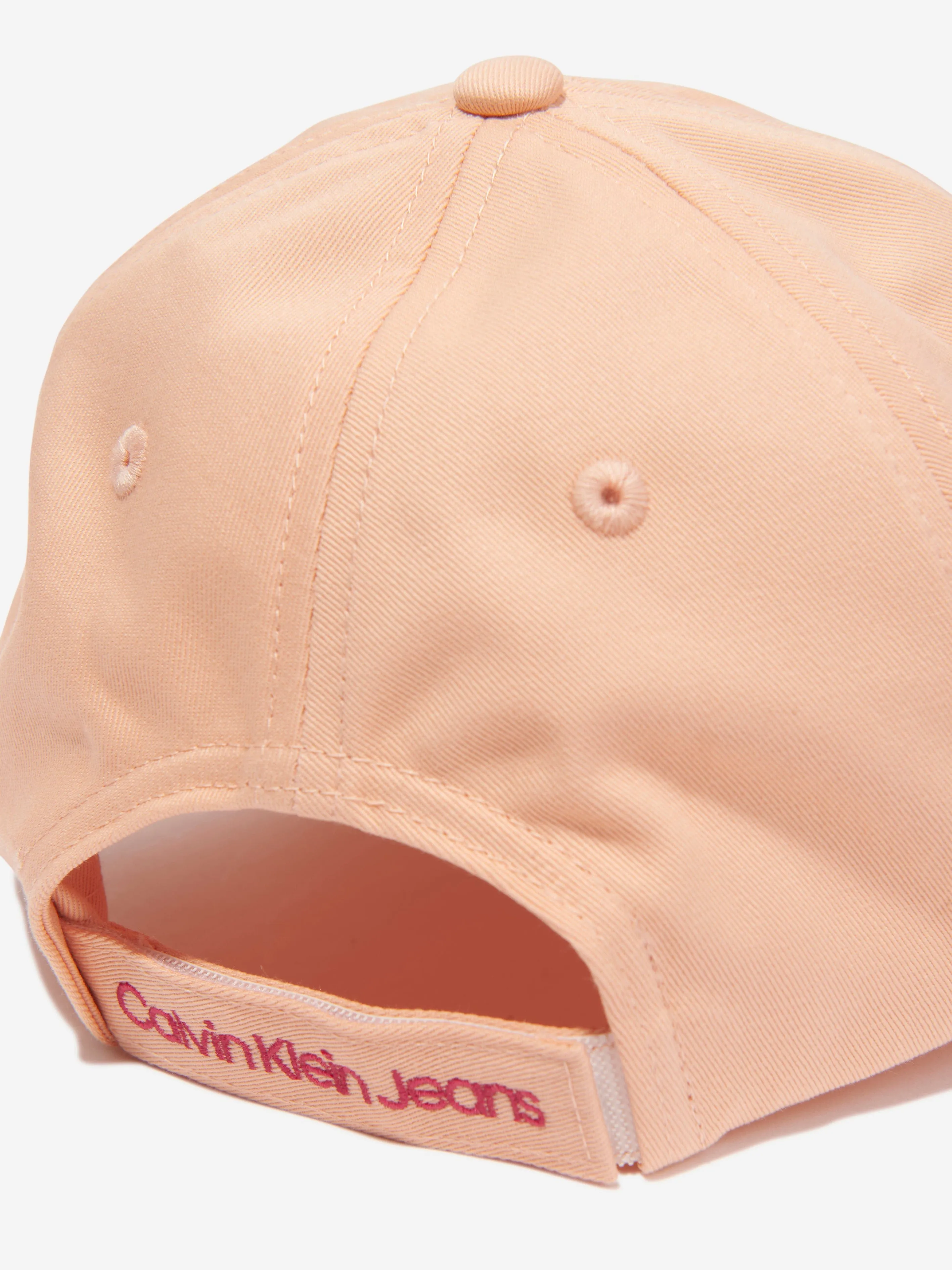 Calvin Klein Kids Monogram Baseball Cap in Peach