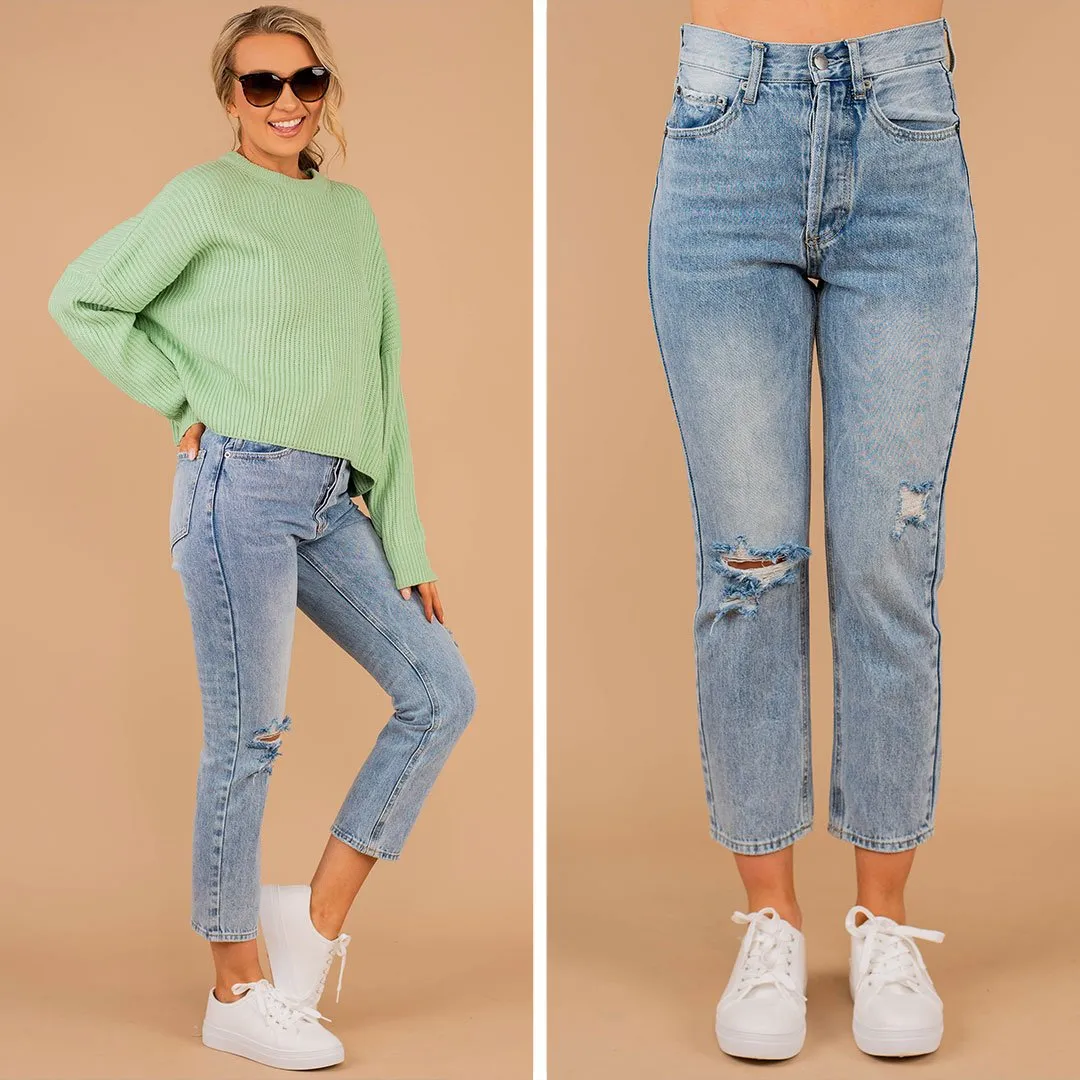 Close To Home Denim Blue Boyfriend Jeans