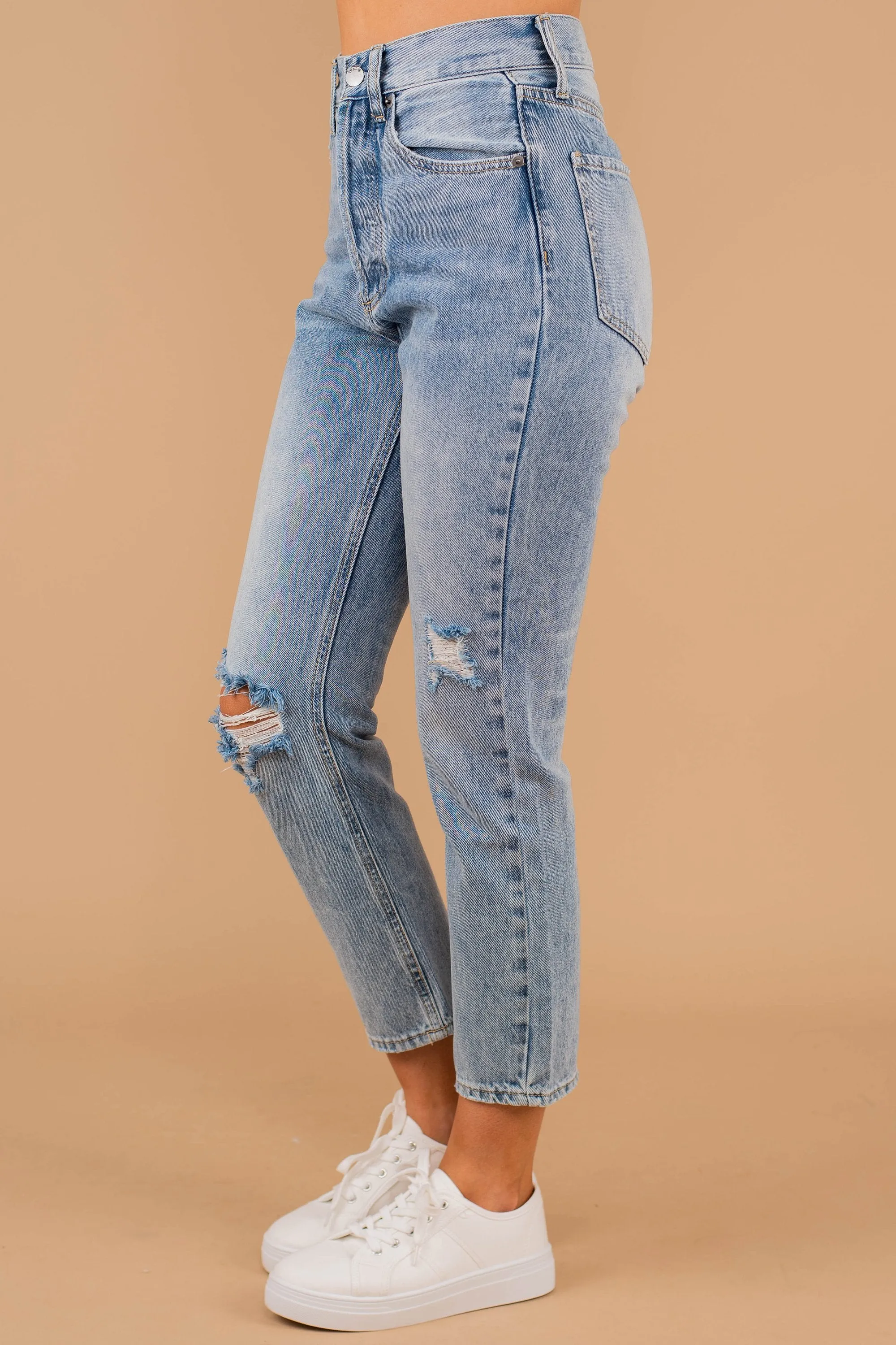 Close To Home Denim Blue Boyfriend Jeans