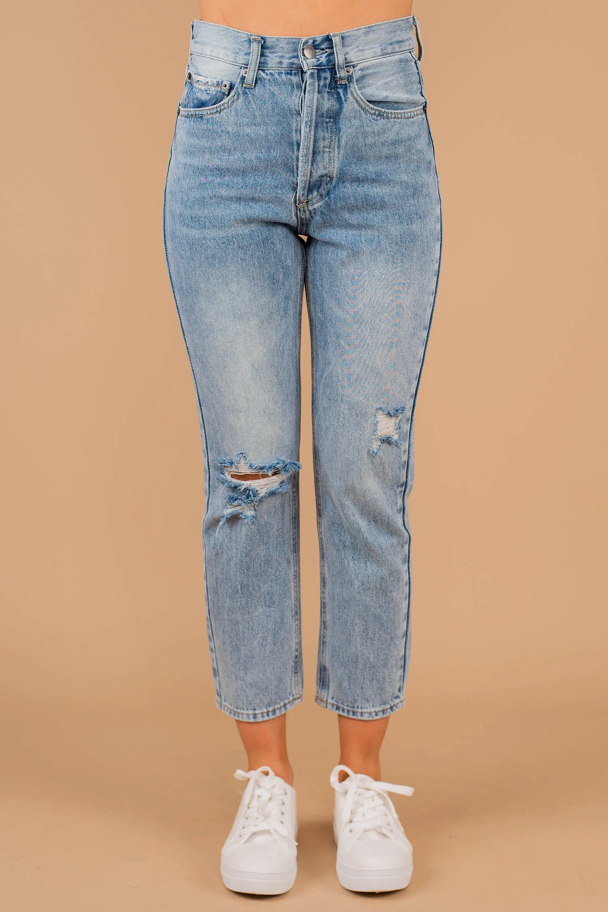 Close To Home Denim Blue Boyfriend Jeans