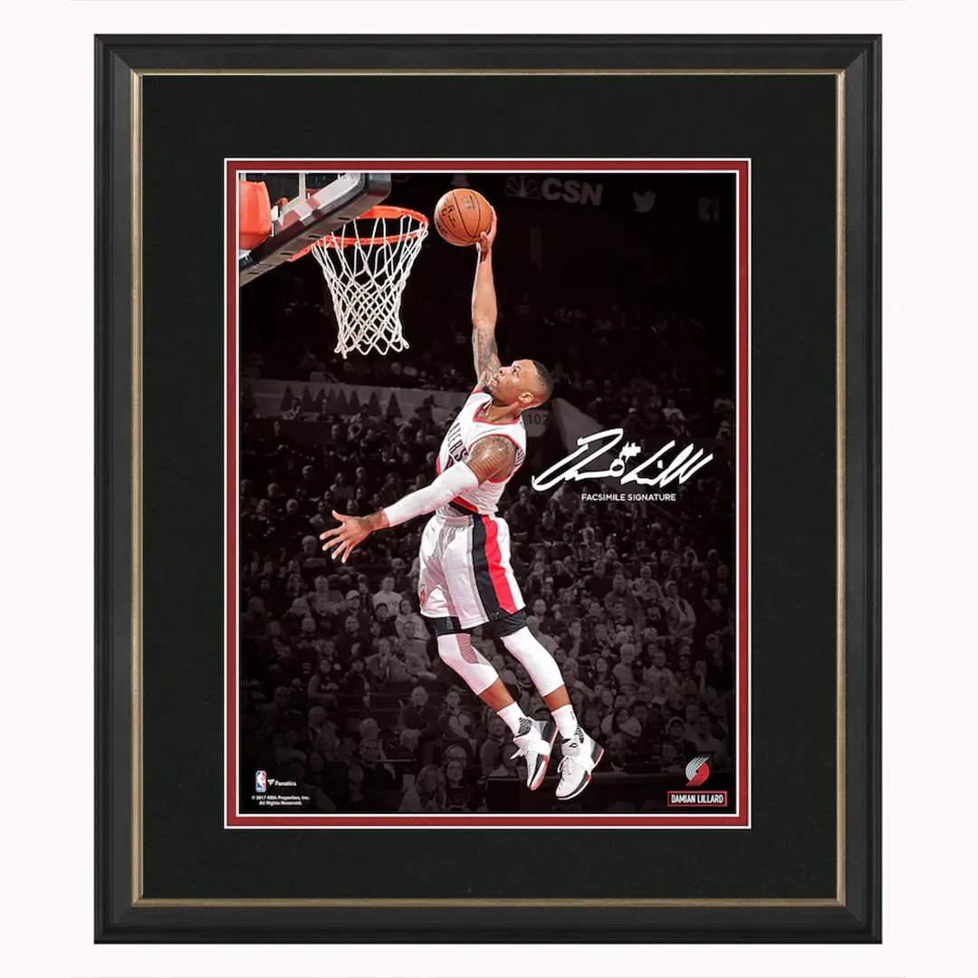 Damian Lillard Portland Trail Blazers Framed 11" x 14" Spotlight Photograph - Facsimile Signature - 4846