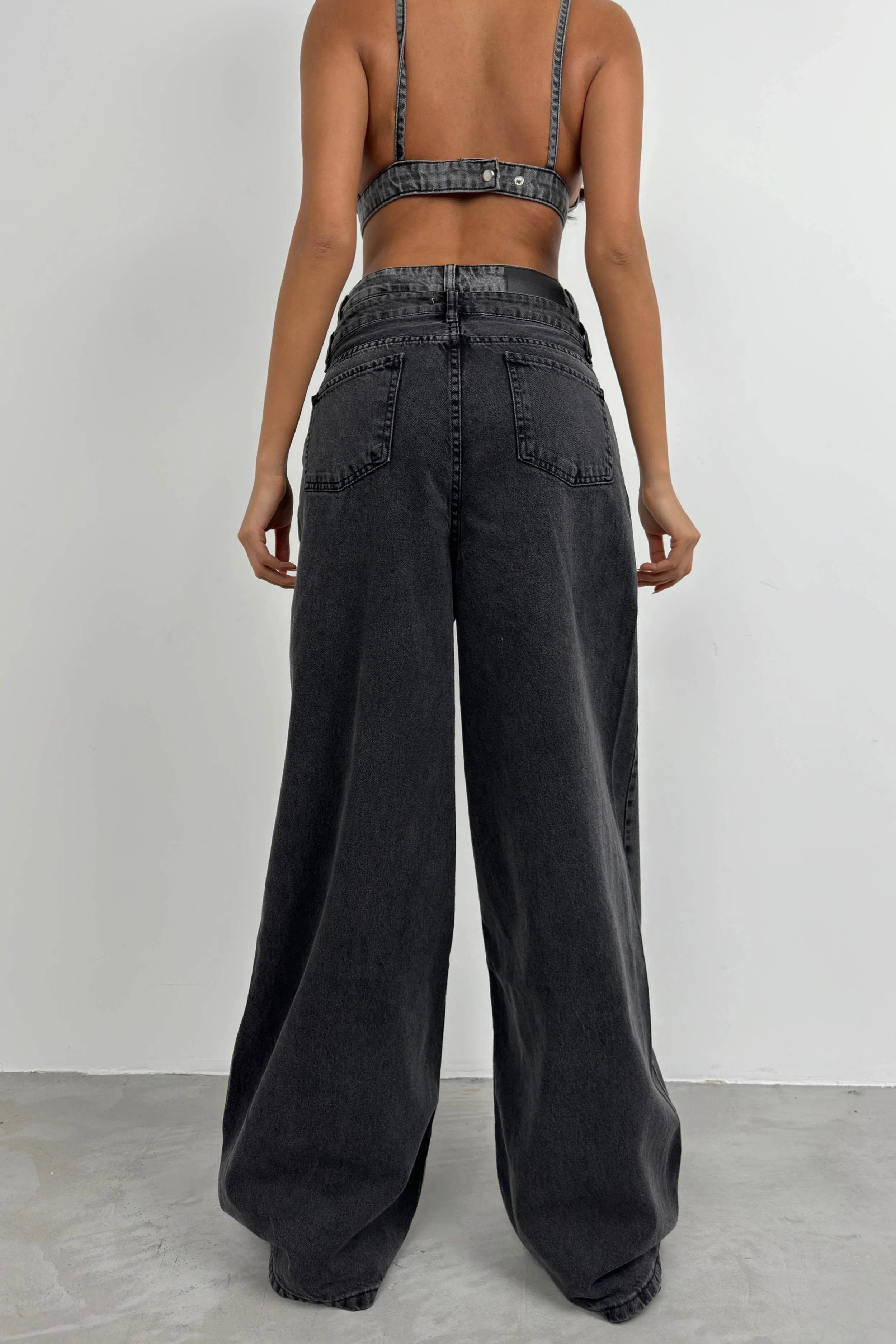 Double Belted High Waist Jeans