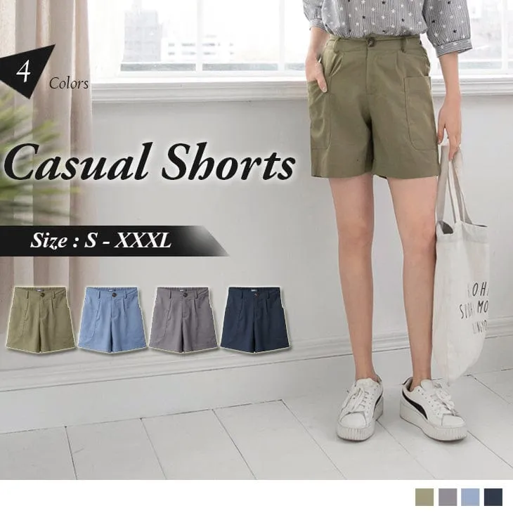 ELASTIC WAIST CASUAL SHORTS