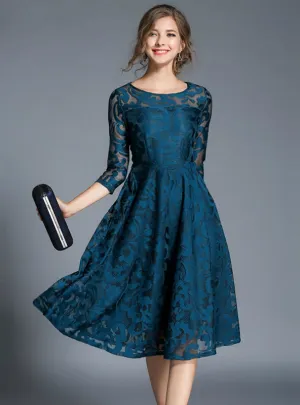 Elegant Slim Ladies Party Dress Women Casual Lace Dresses