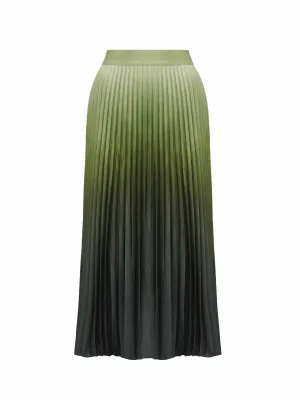 Evangeline satin pleated skirt