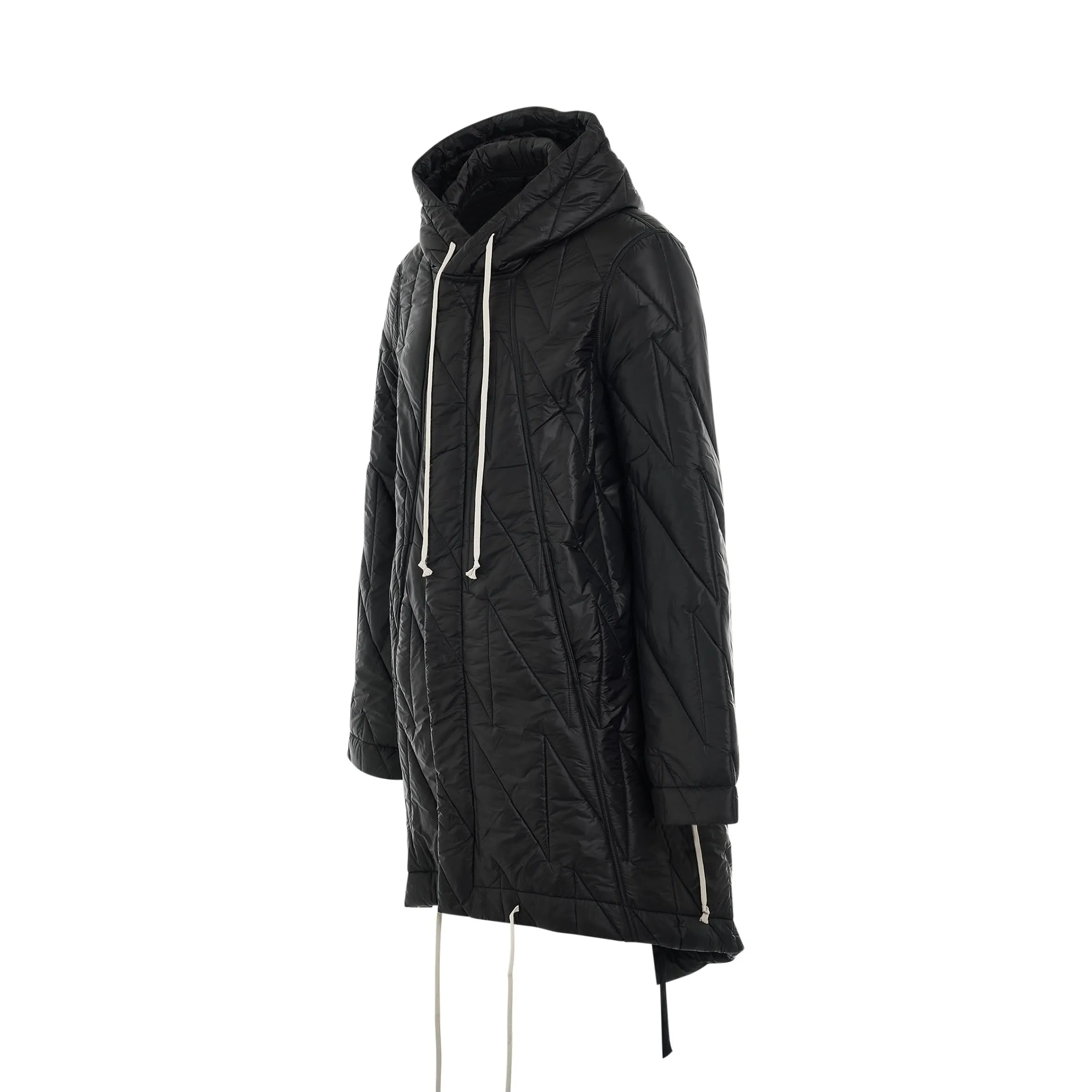 Fishtail Padded Parka in Black