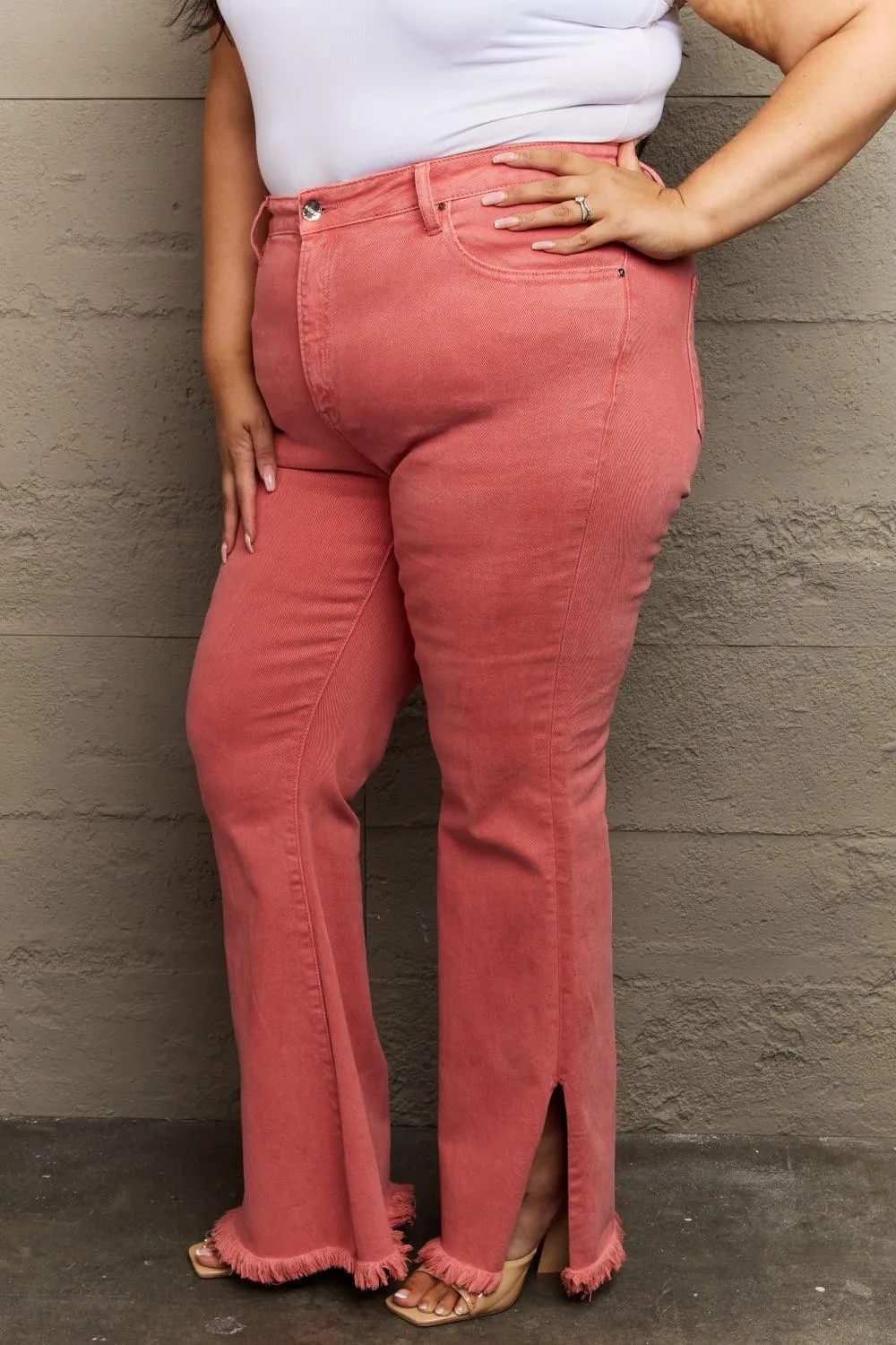 Full Size High Waist Flare Jeans