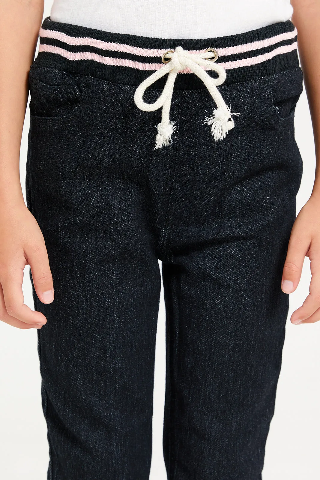 Girls Black Denim Jeans