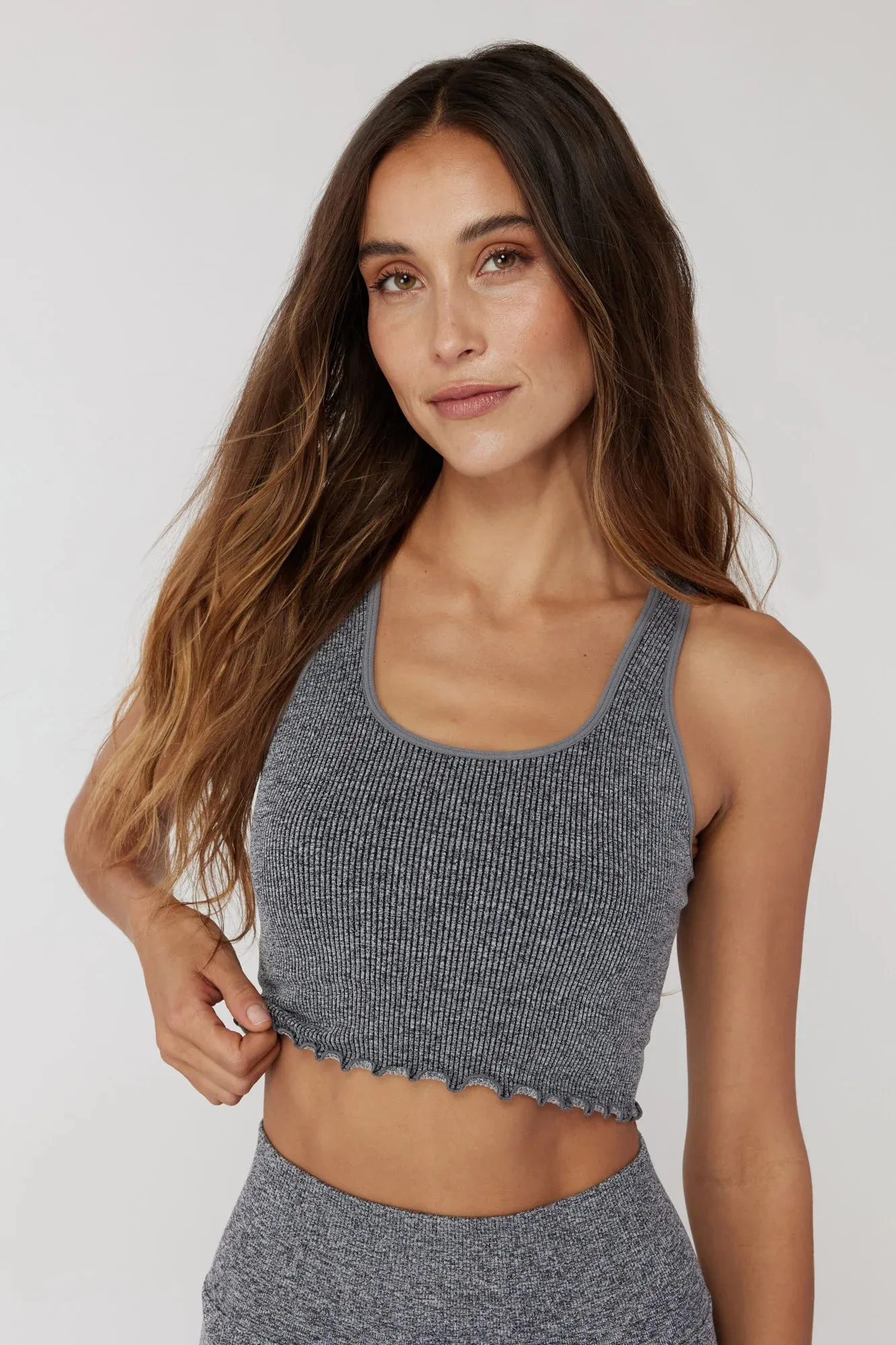 Heather Grey Amor Crop Tank