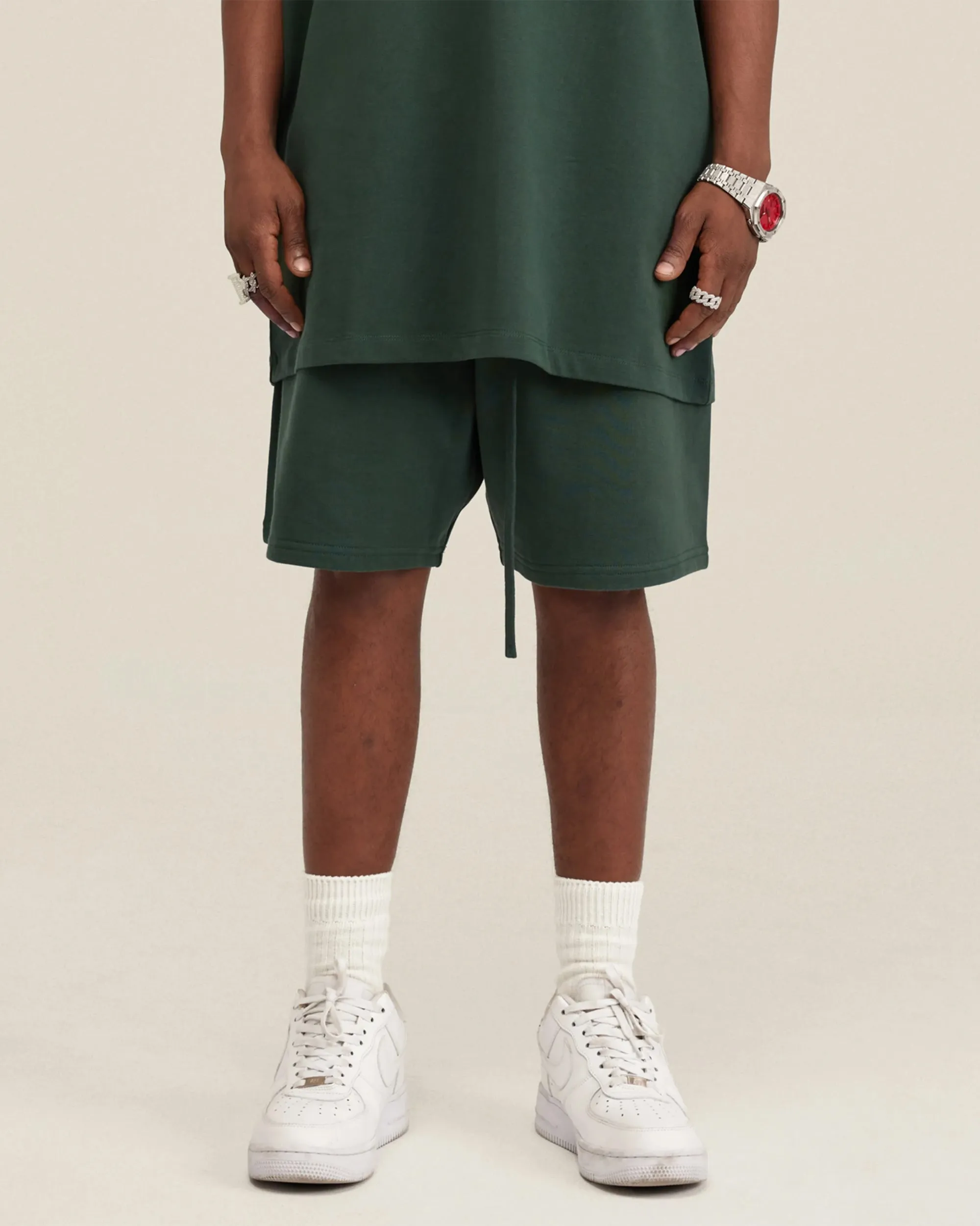 Heavyweight Cotton Essential Shorts with Drawstrings