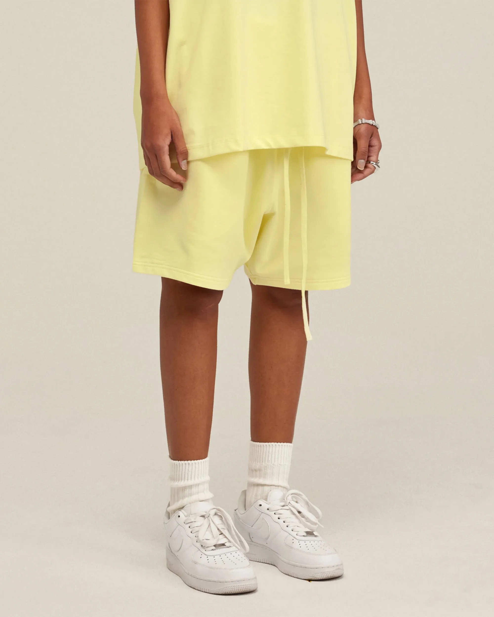 Heavyweight Cotton Essential Shorts with Drawstrings