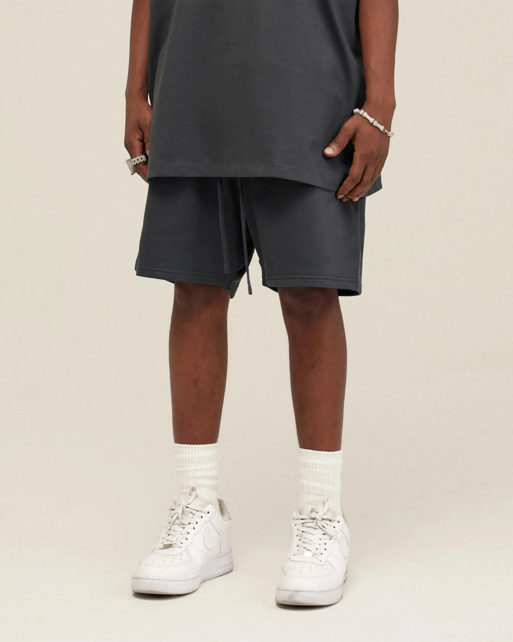 Heavyweight Cotton Essential Shorts with Drawstrings