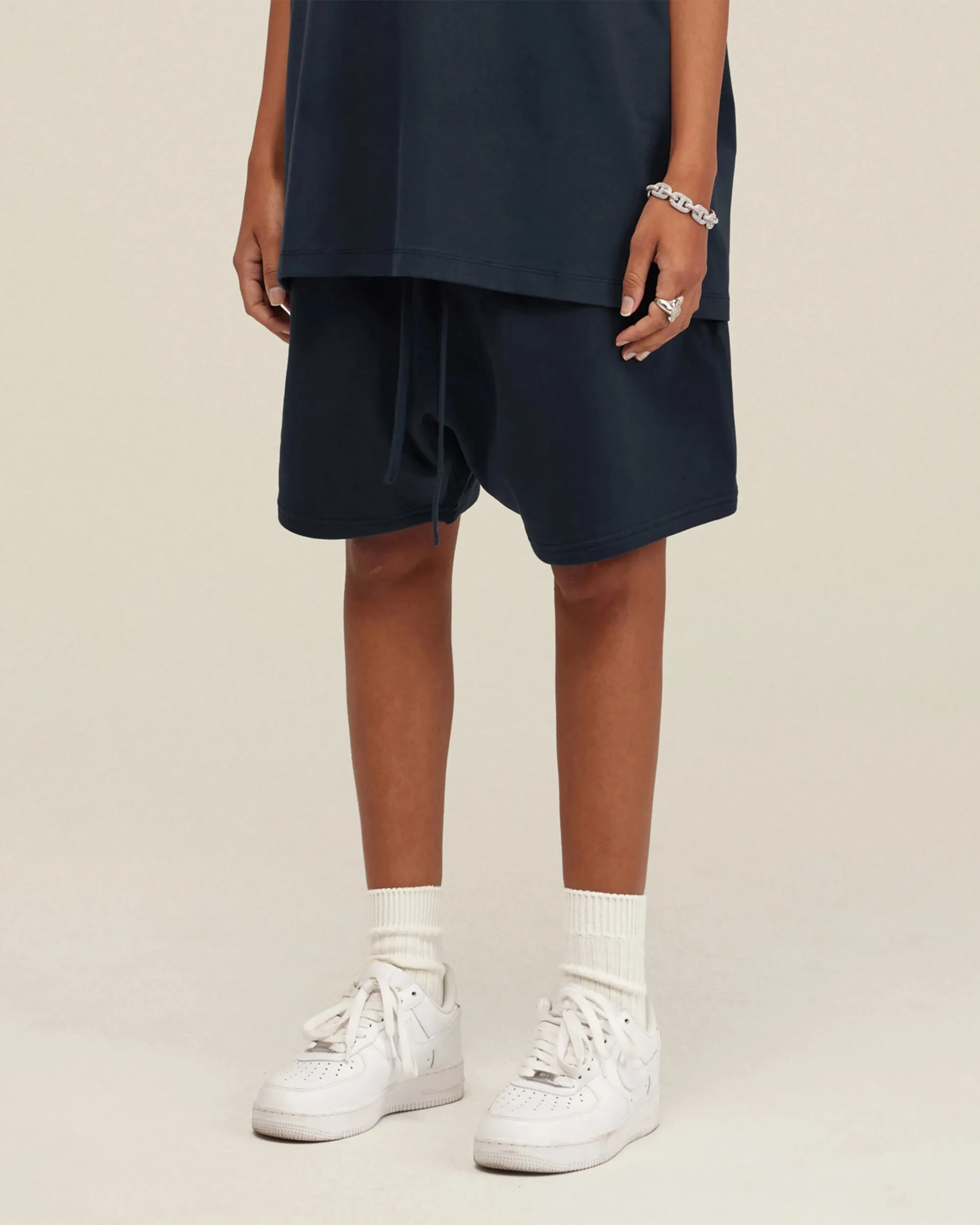 Heavyweight Cotton Essential Shorts with Drawstrings