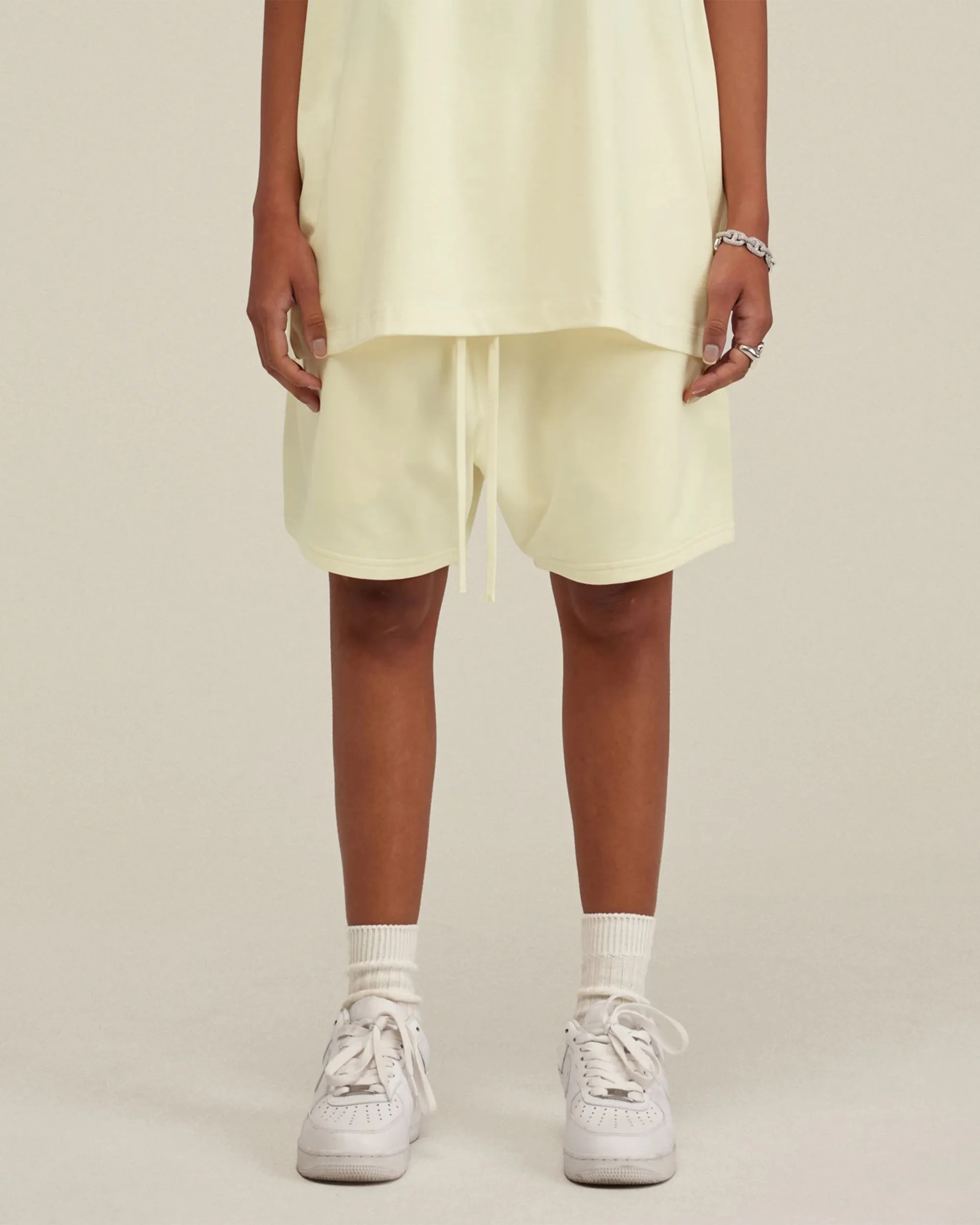 Heavyweight Cotton Essential Shorts with Drawstrings