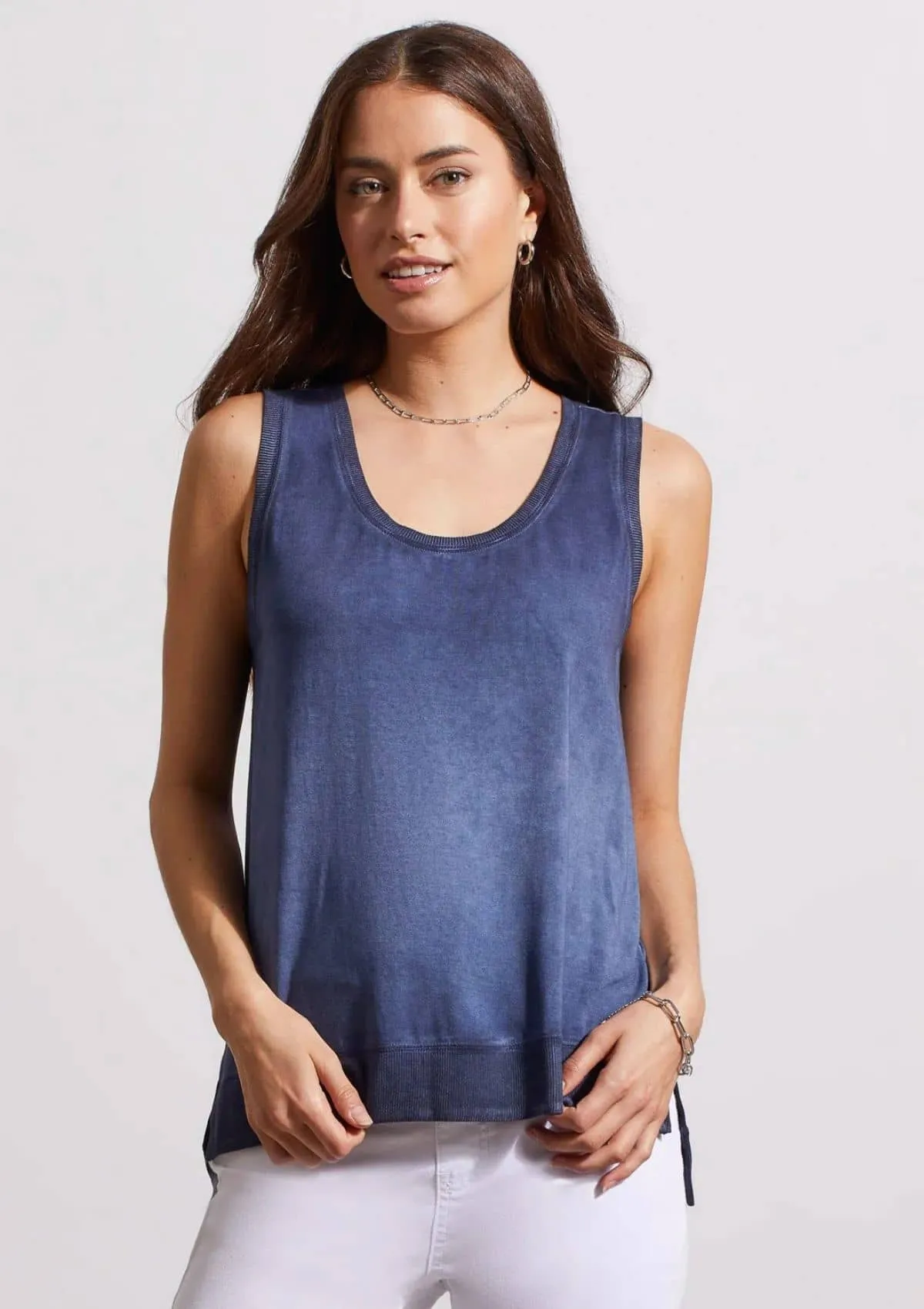 High-Low Tank Top - Nautical