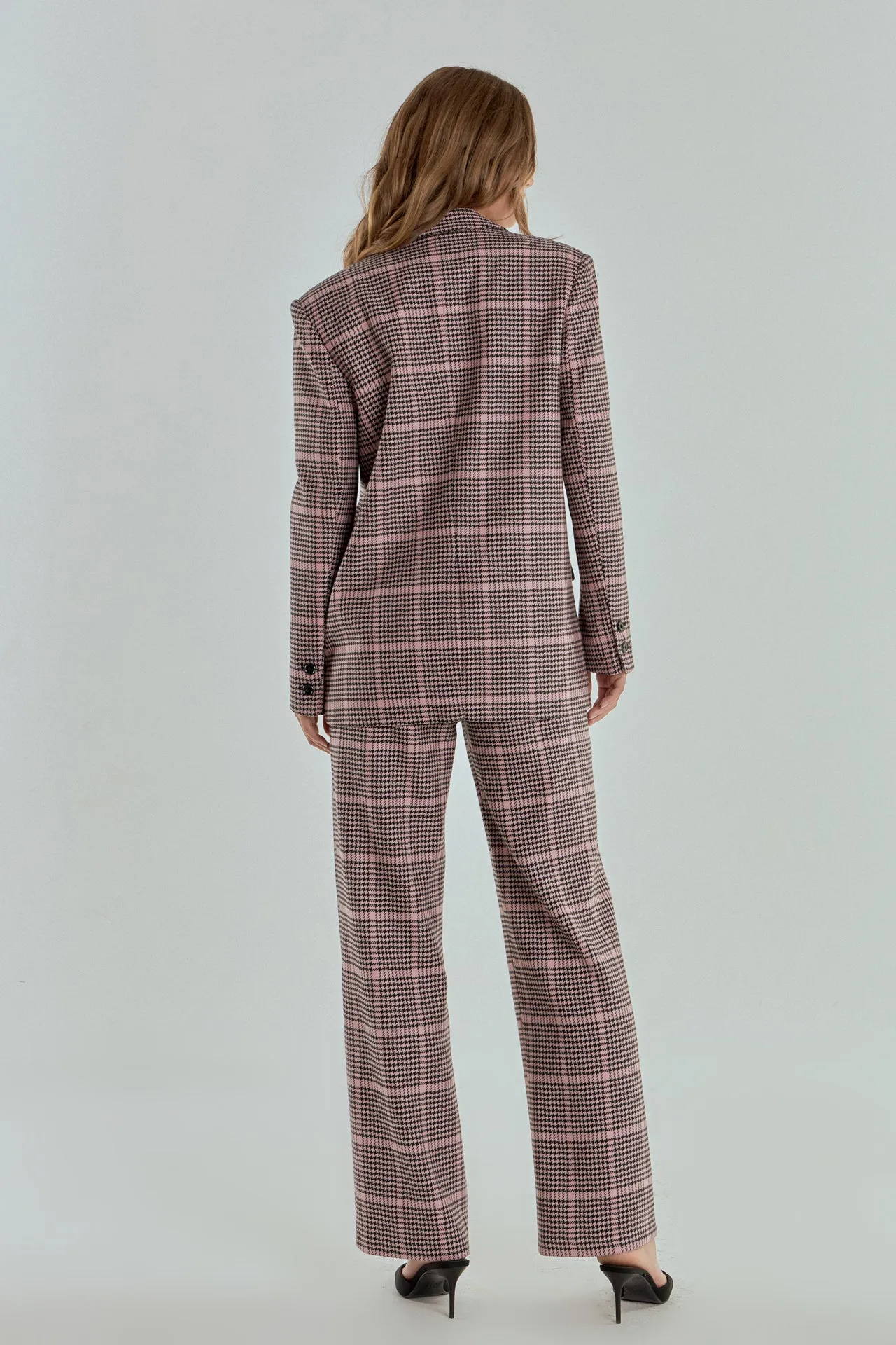 Houndstooth Oversize Blazer