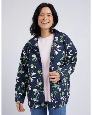 Idyll Floral Raincoat Navy