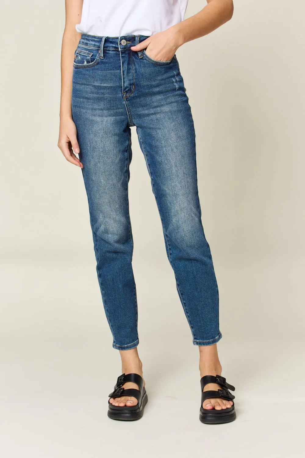 Judy Blue Tummy Control High Waist Slim Jeans (Online Exclusive)