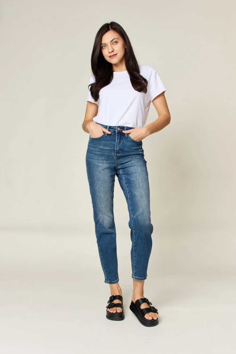 Judy Blue Tummy Control High Waist Slim Jeans (Online Exclusive)