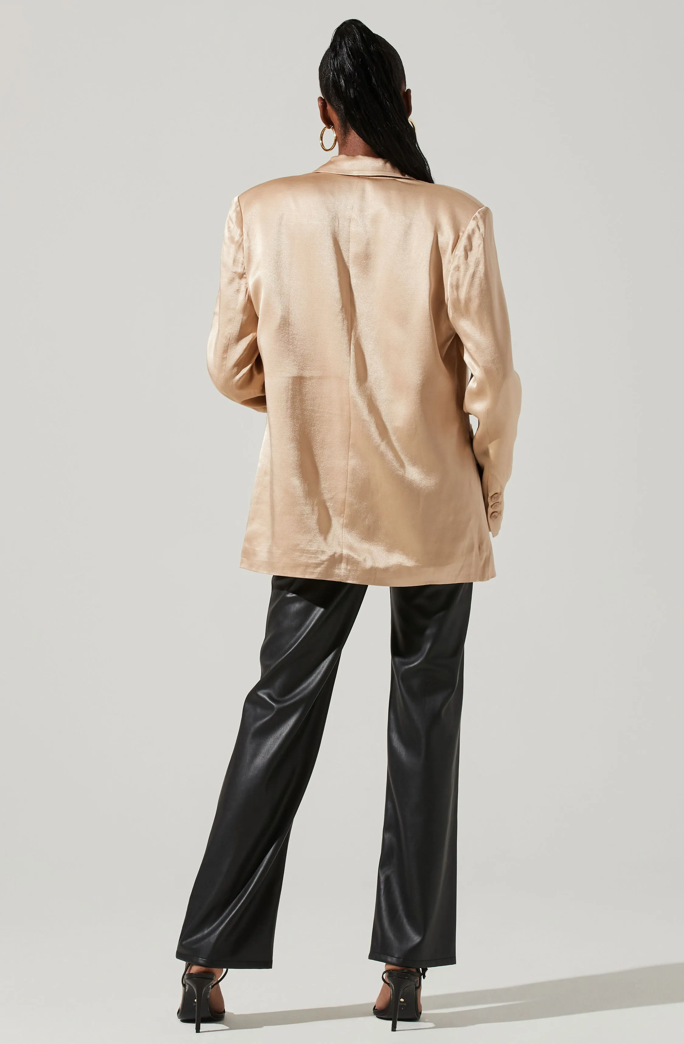 Kimia Satin Oversized Blazer