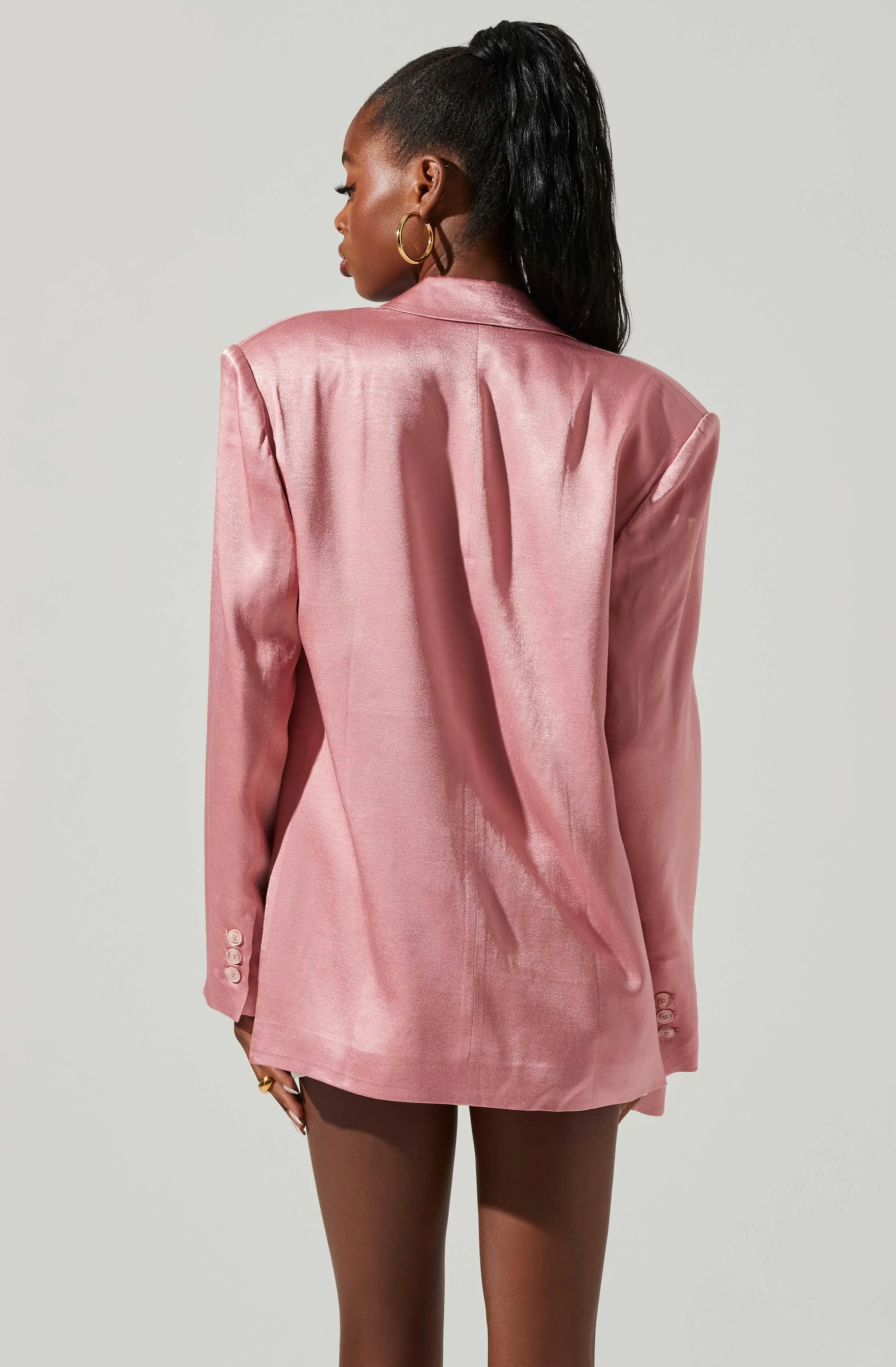 Kimia Satin Oversized Blazer