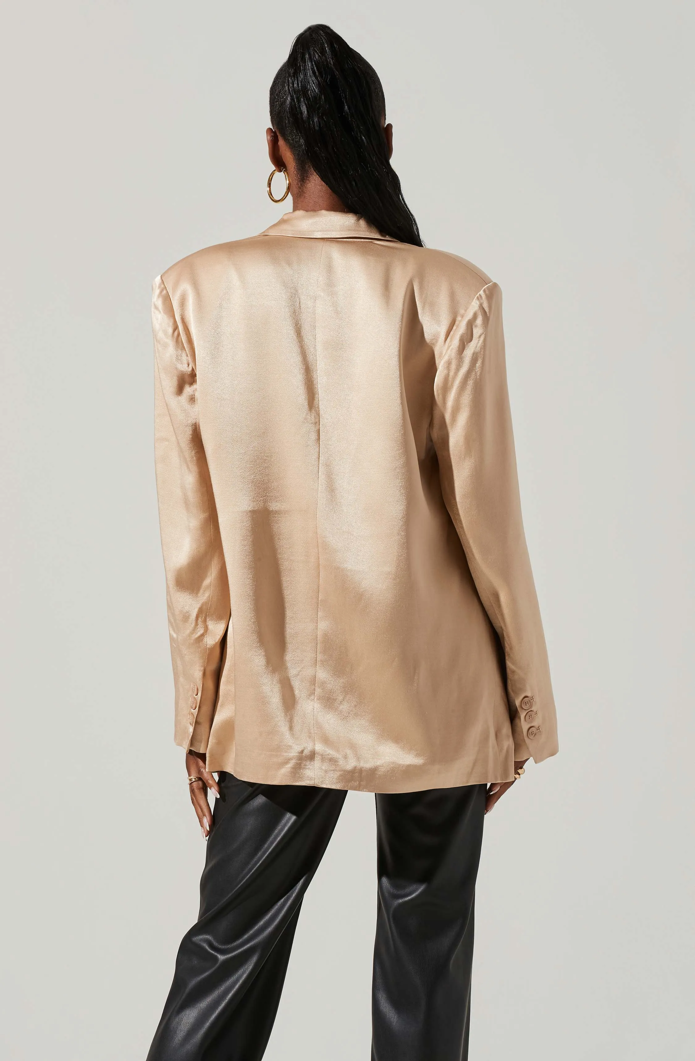 Kimia Satin Oversized Blazer