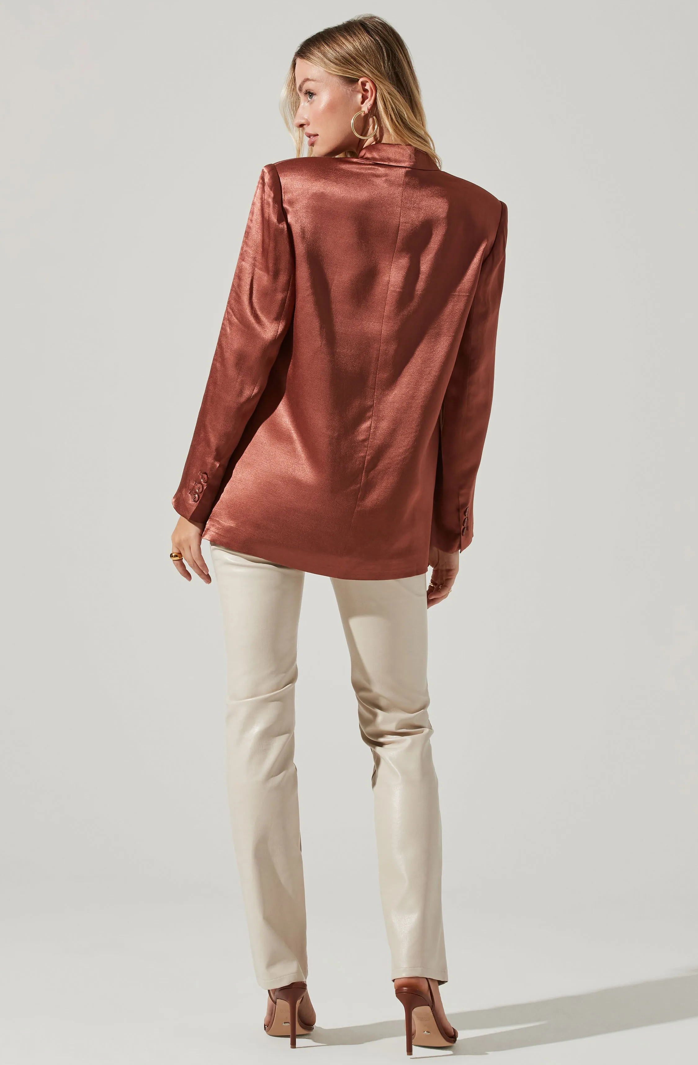 Kimia Satin Oversized Blazer