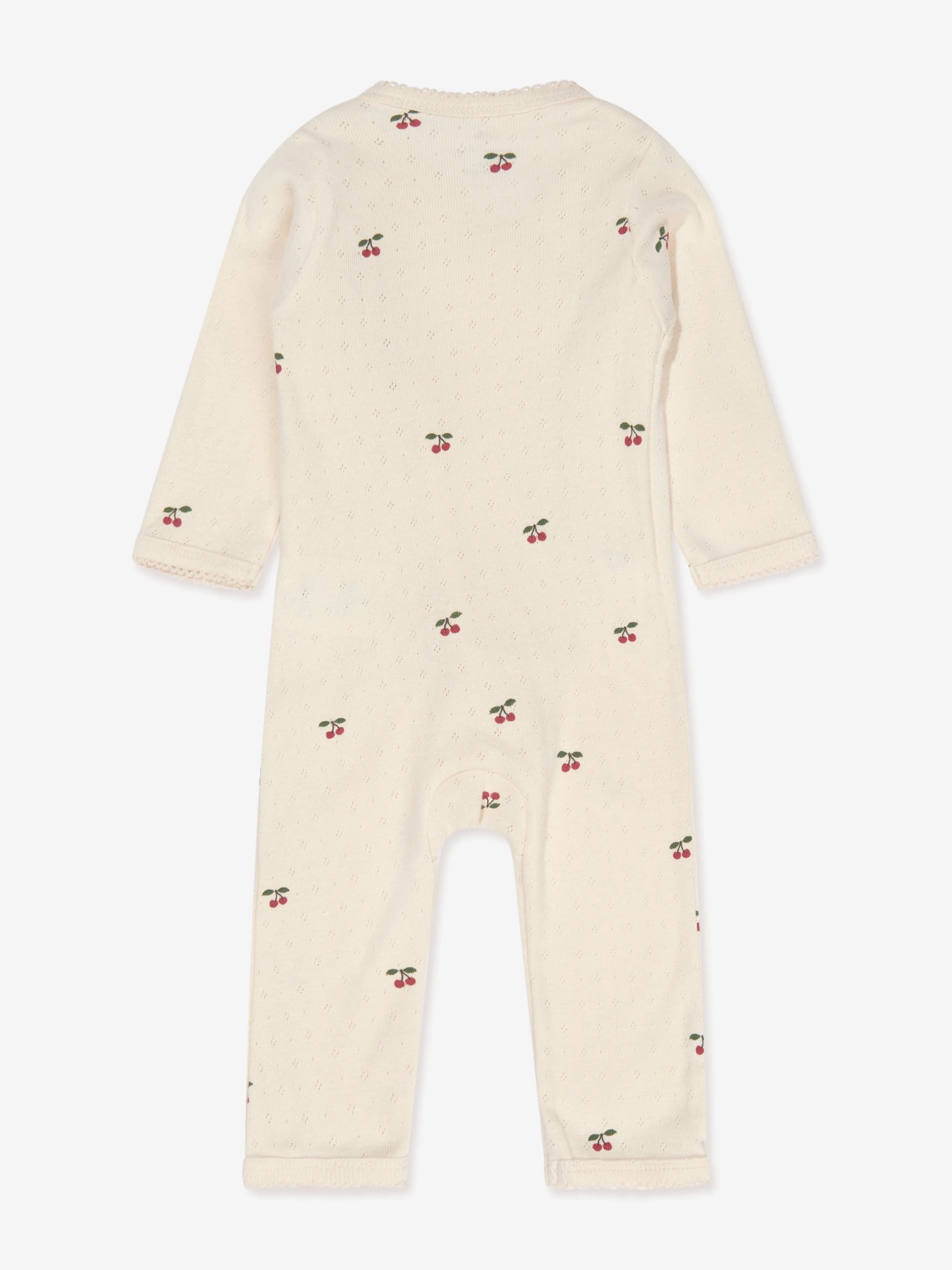 Konges Sløjd Baby Organic Cotton Cherry Onesie in Ivory