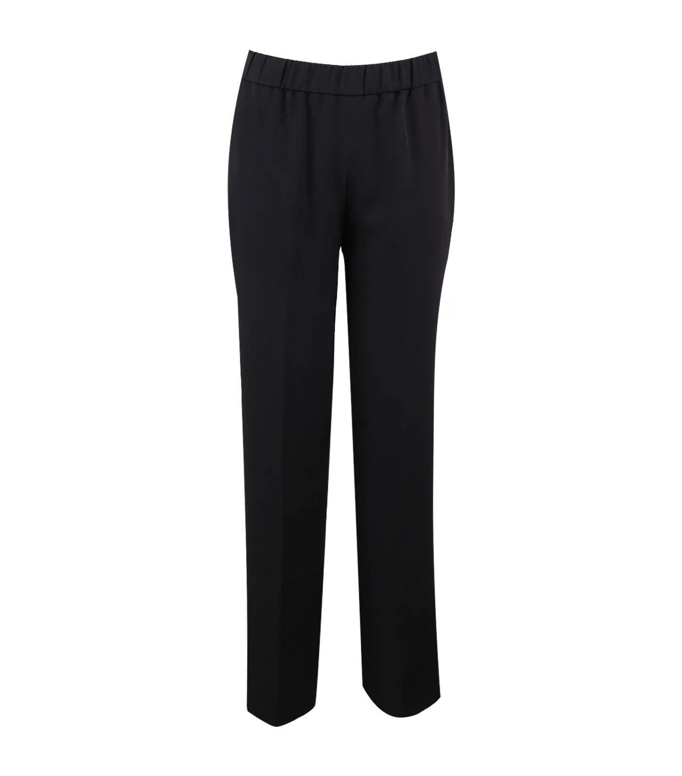 Meca Pants With Elastic Waistband Black