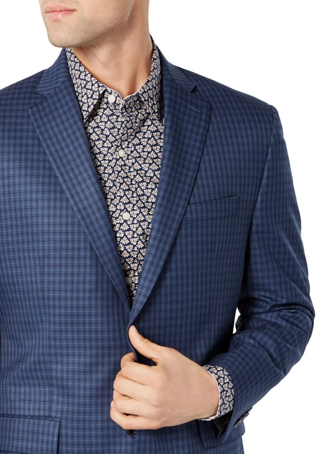 Michael Kors Mens Classic-Fit Check Sport Coat