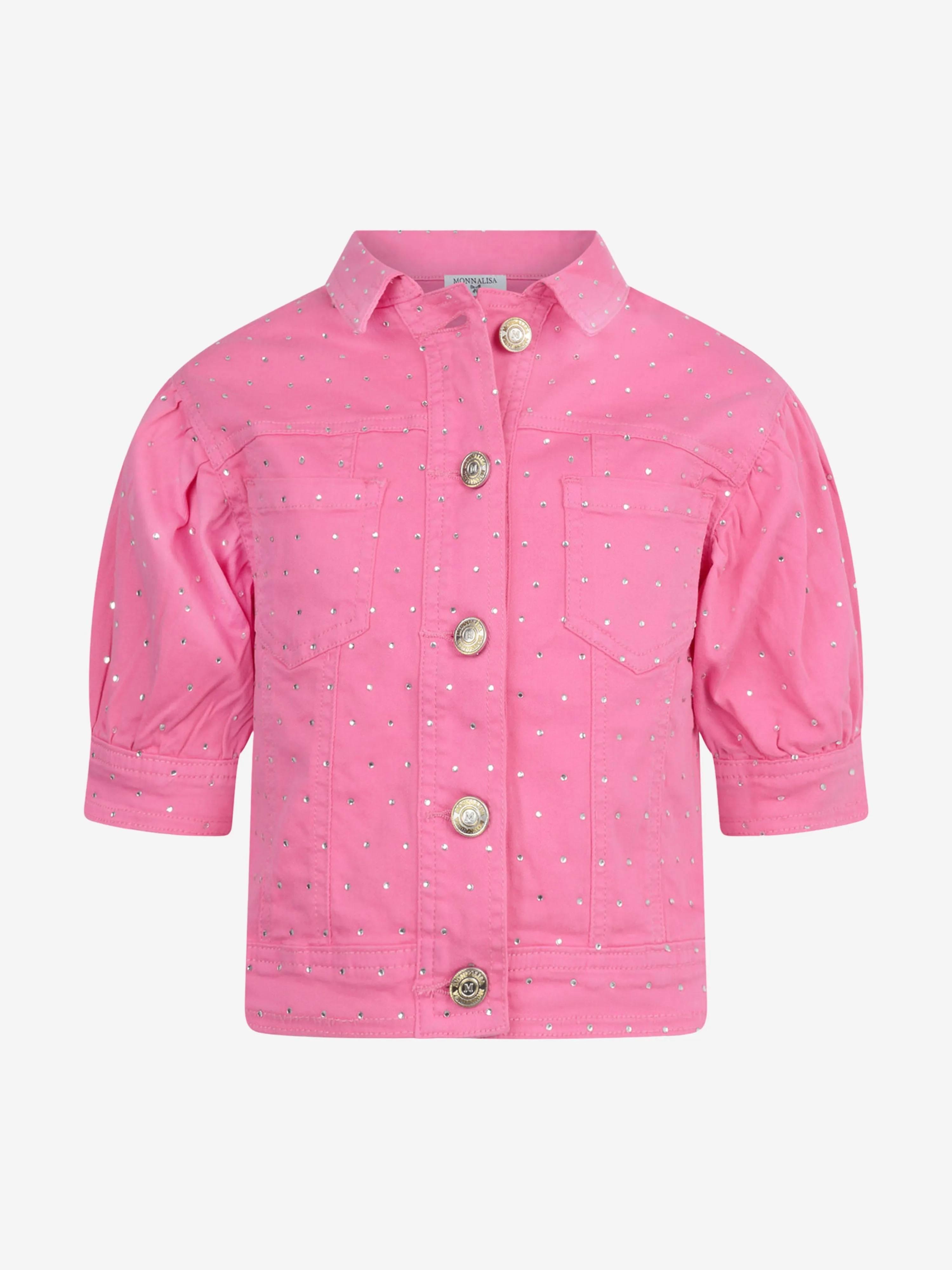 Monnalisa Girls Fuchsia Diamante Jacket