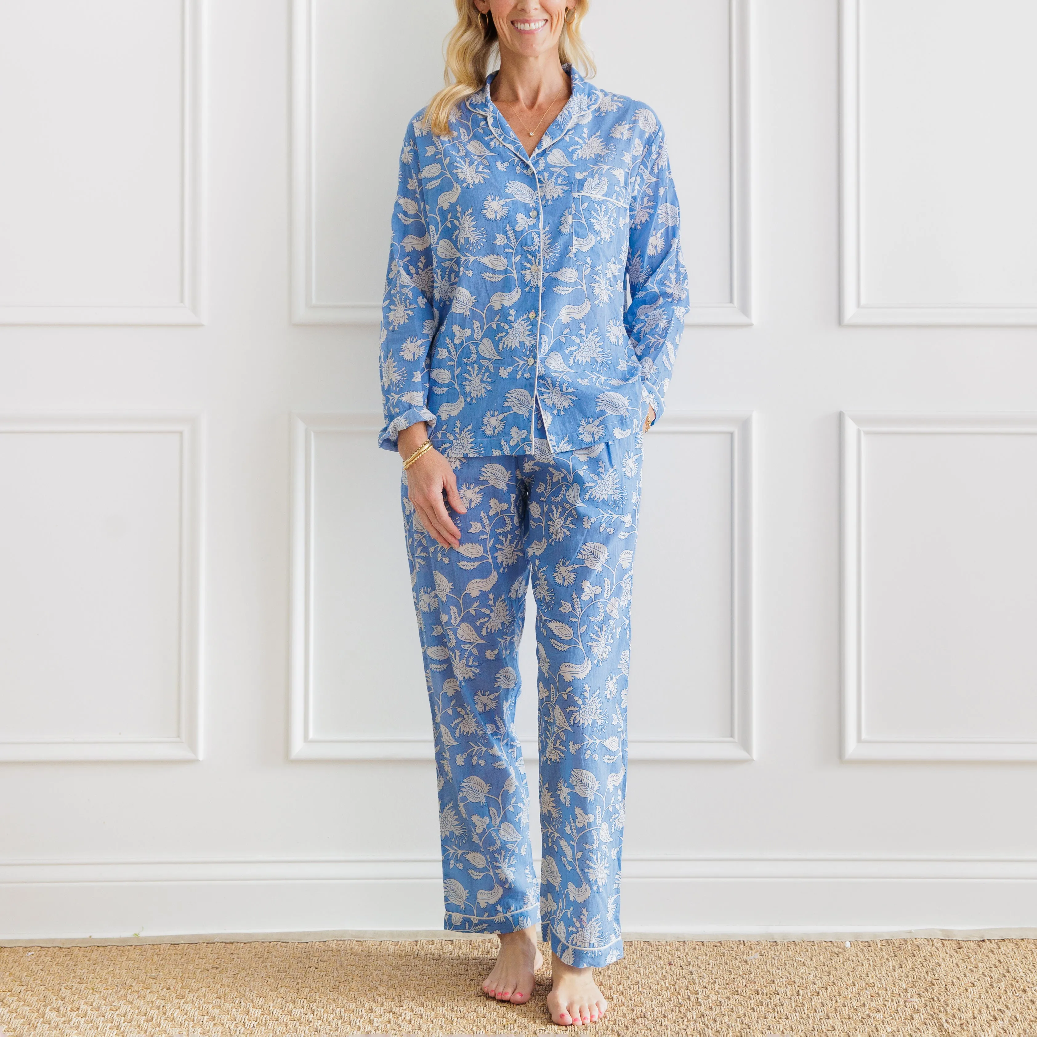 Morning Meadow Blue Pajama Set