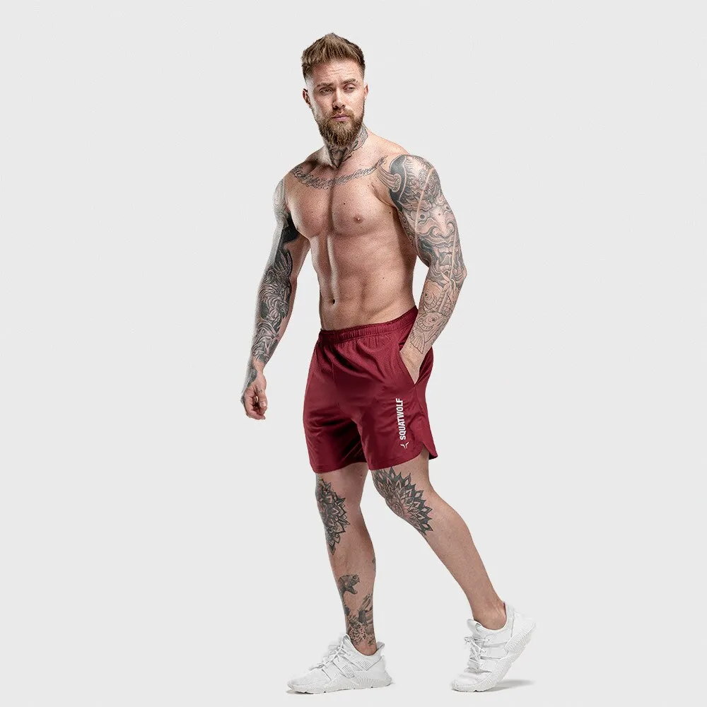 New Men Gyms Fitness Shorts Mens Summer Quick-dry Casual Embroidery Short Pants Male Jogger Workout Beach Knee Length