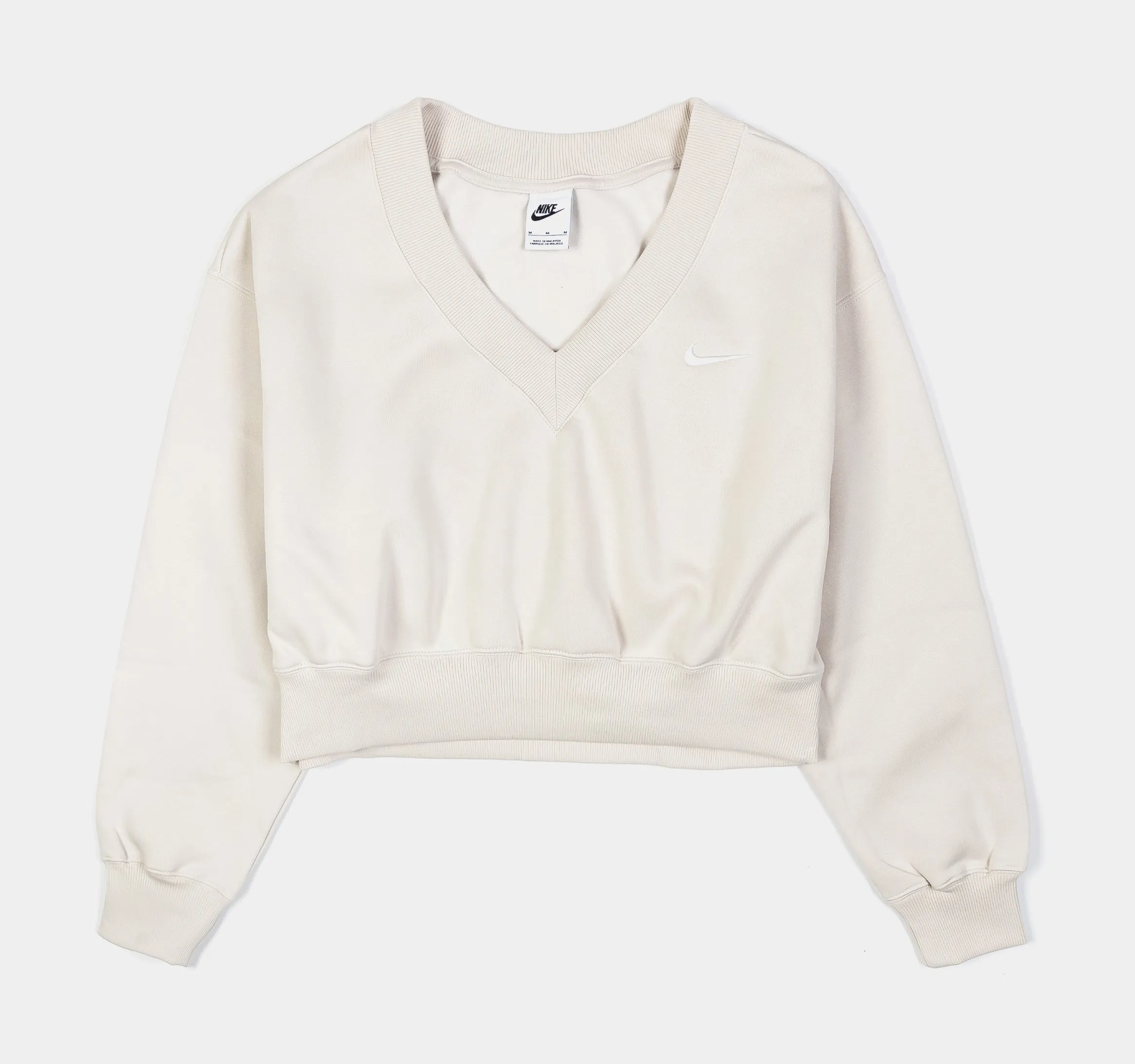 NSW Phoenix Fleece Cropped Womens Crewneck (Beige)