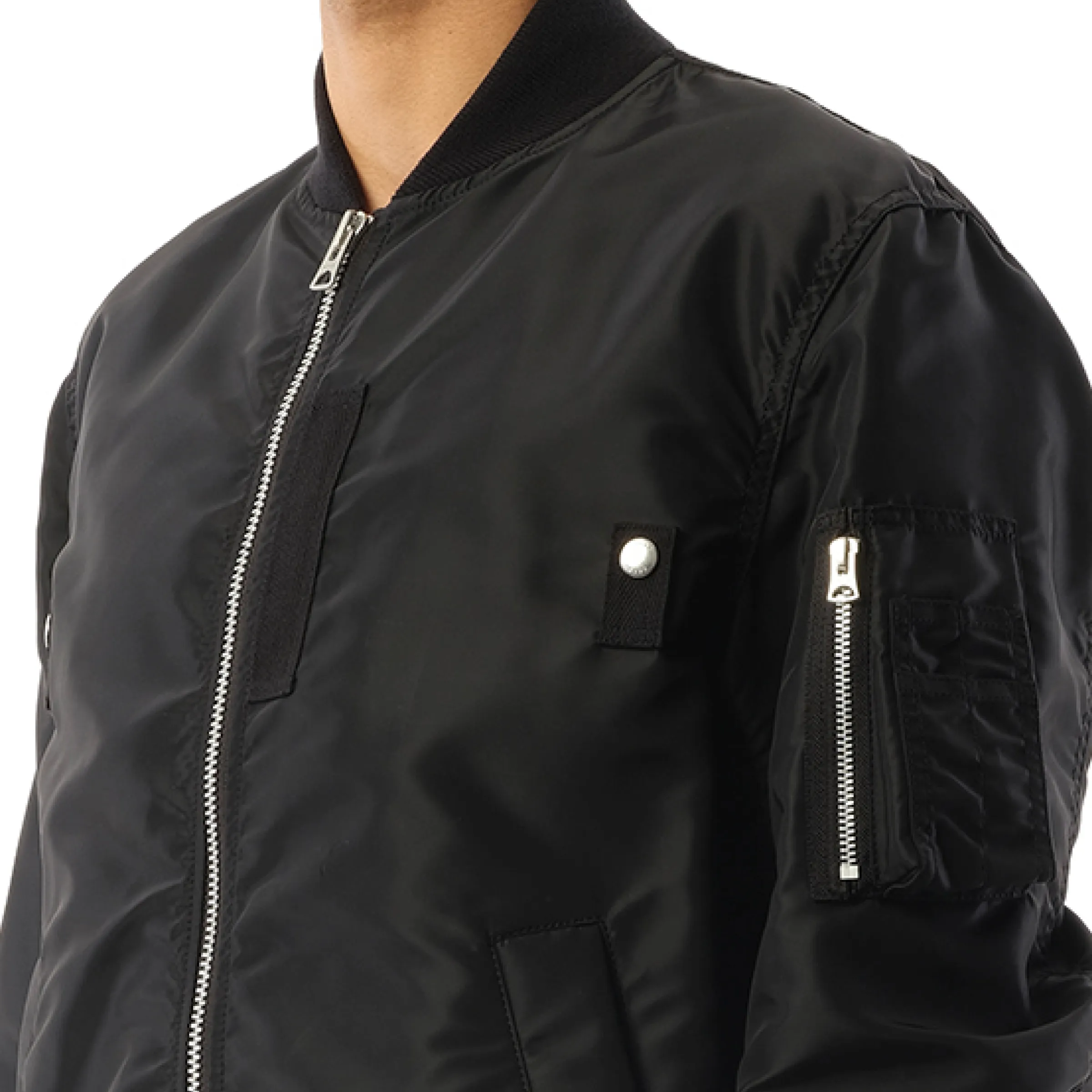 Nylon Twill Blouson in Black